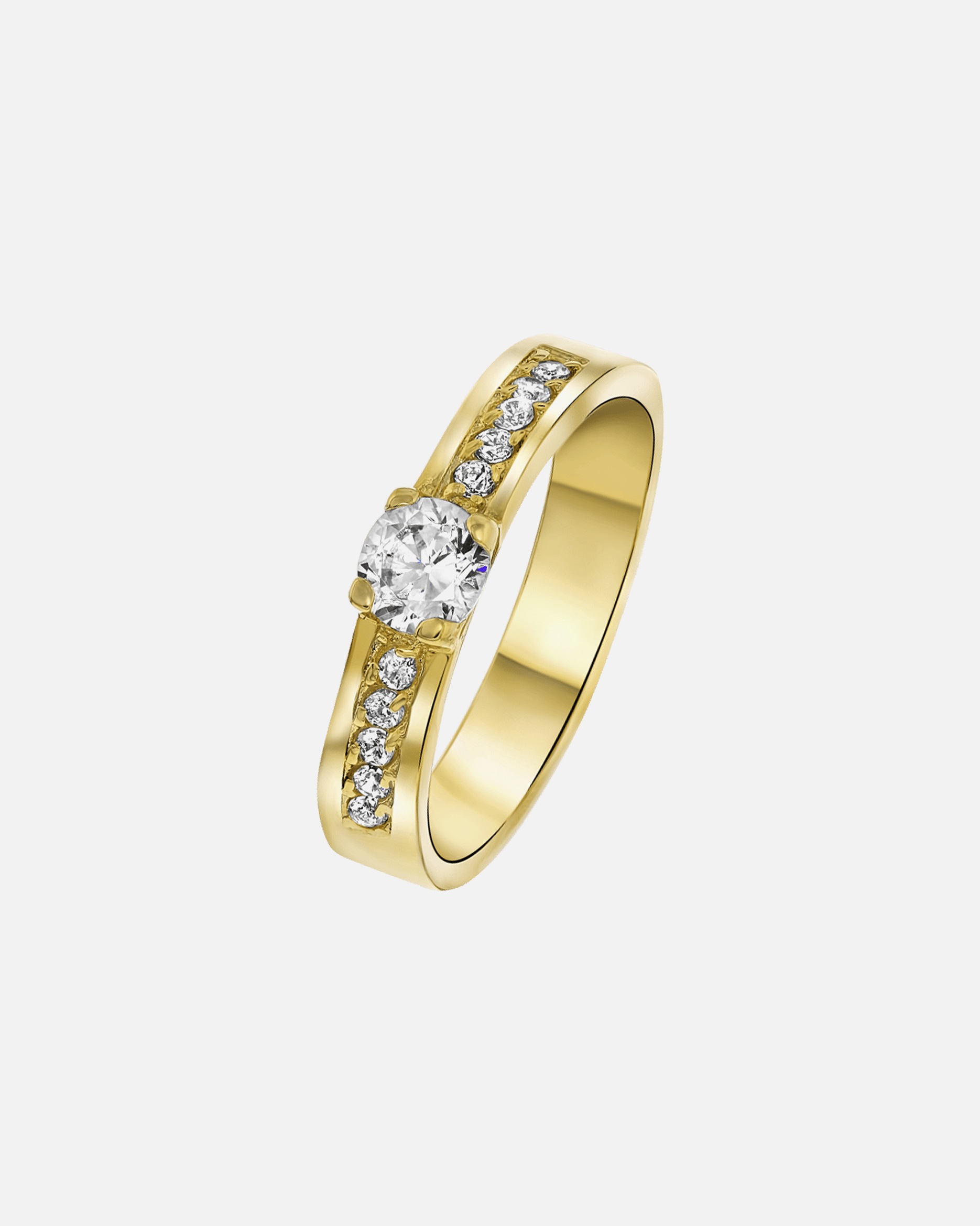 Ring für Männlich Lucardi Ringe Stahl Gold - 52mm