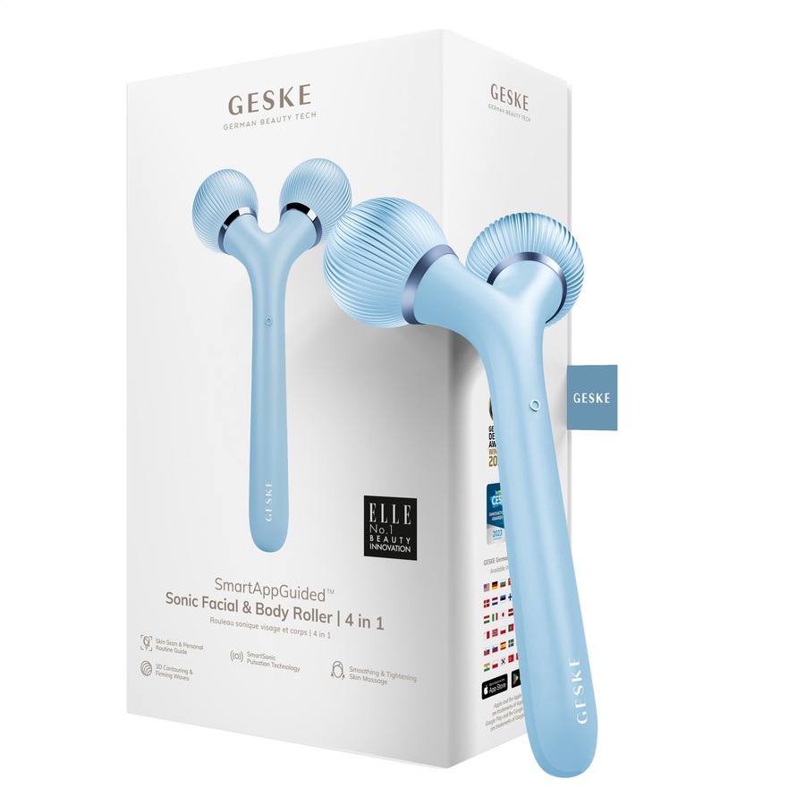 Geske SmartAppGuided Sonic Facial & Body Roller | 4 in 1 Aquamarine