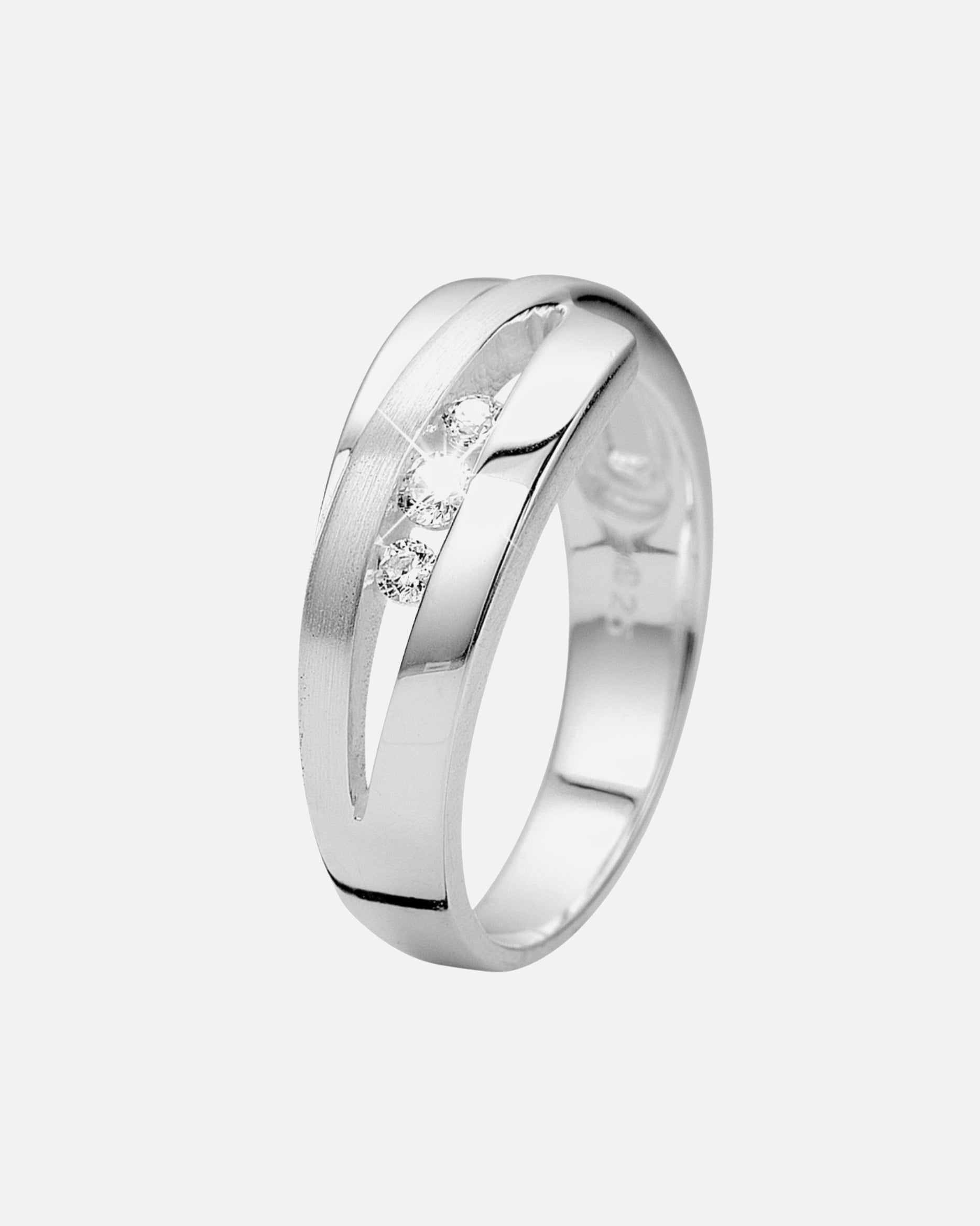 Ring für Weiblich Lucardi Ringe 925 Silber - silbern 58mm