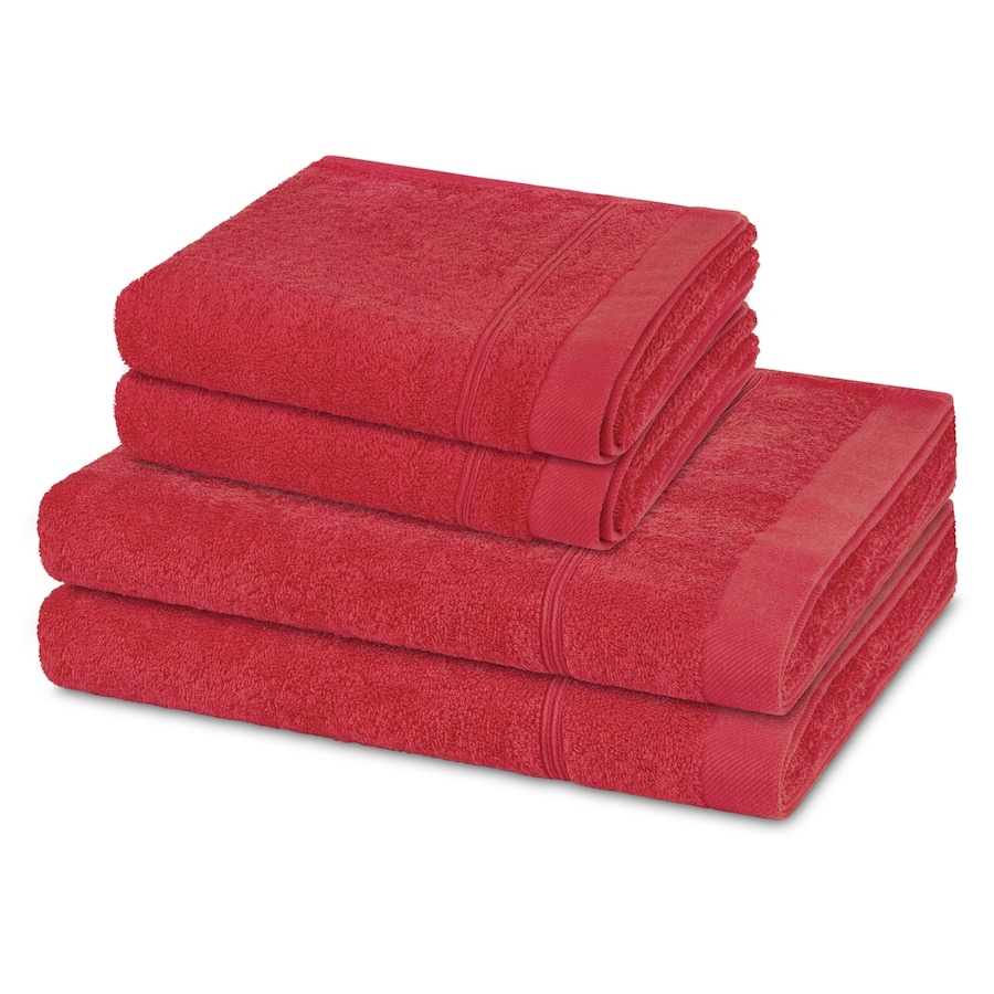 ROSS Handtuch-Set Rubin (4-teilig) Malve Pink