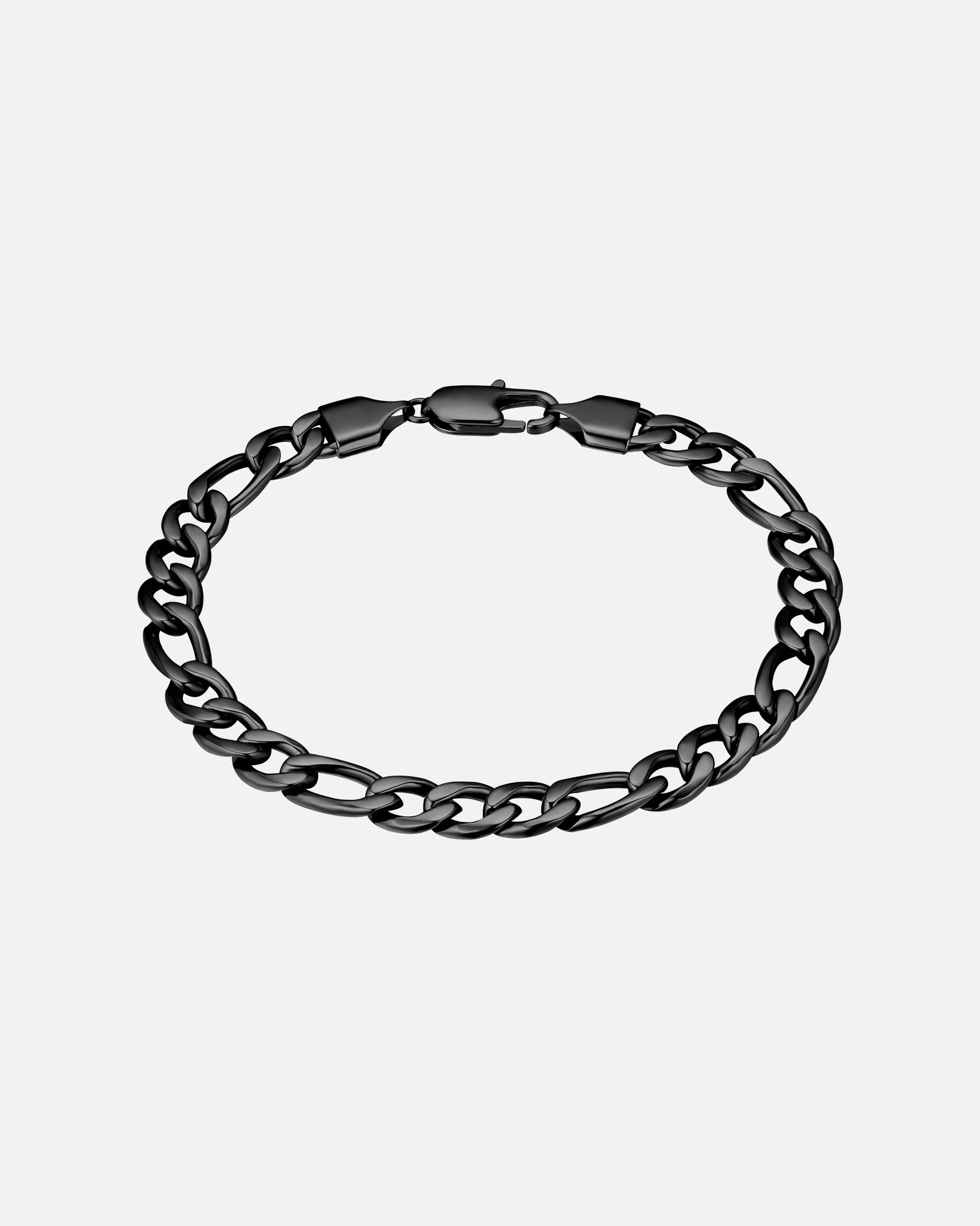 Armband für Männlich True Rebels Armband aus Edelstahl in Schwarz 17 cm