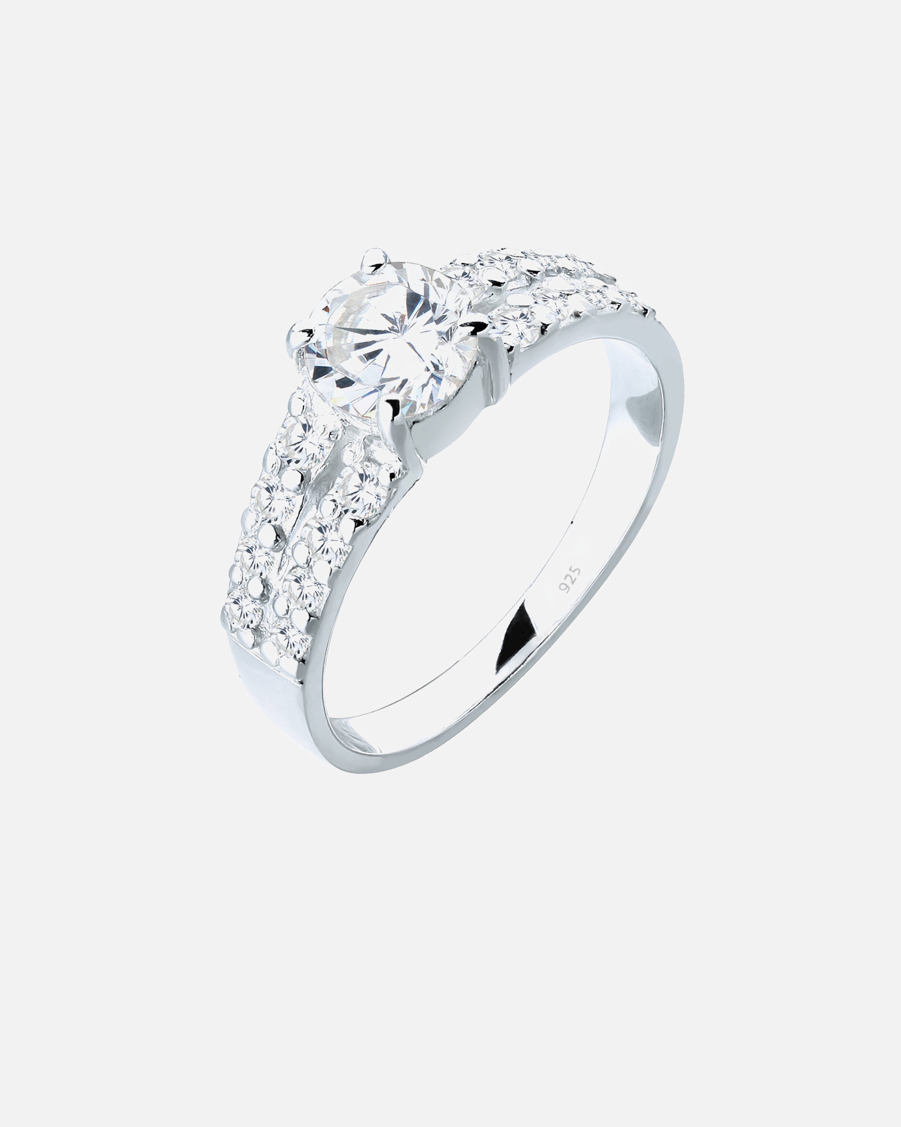 Ring für Weiblich Elli Solitär Zirkonia 925 Sterling Silber 52