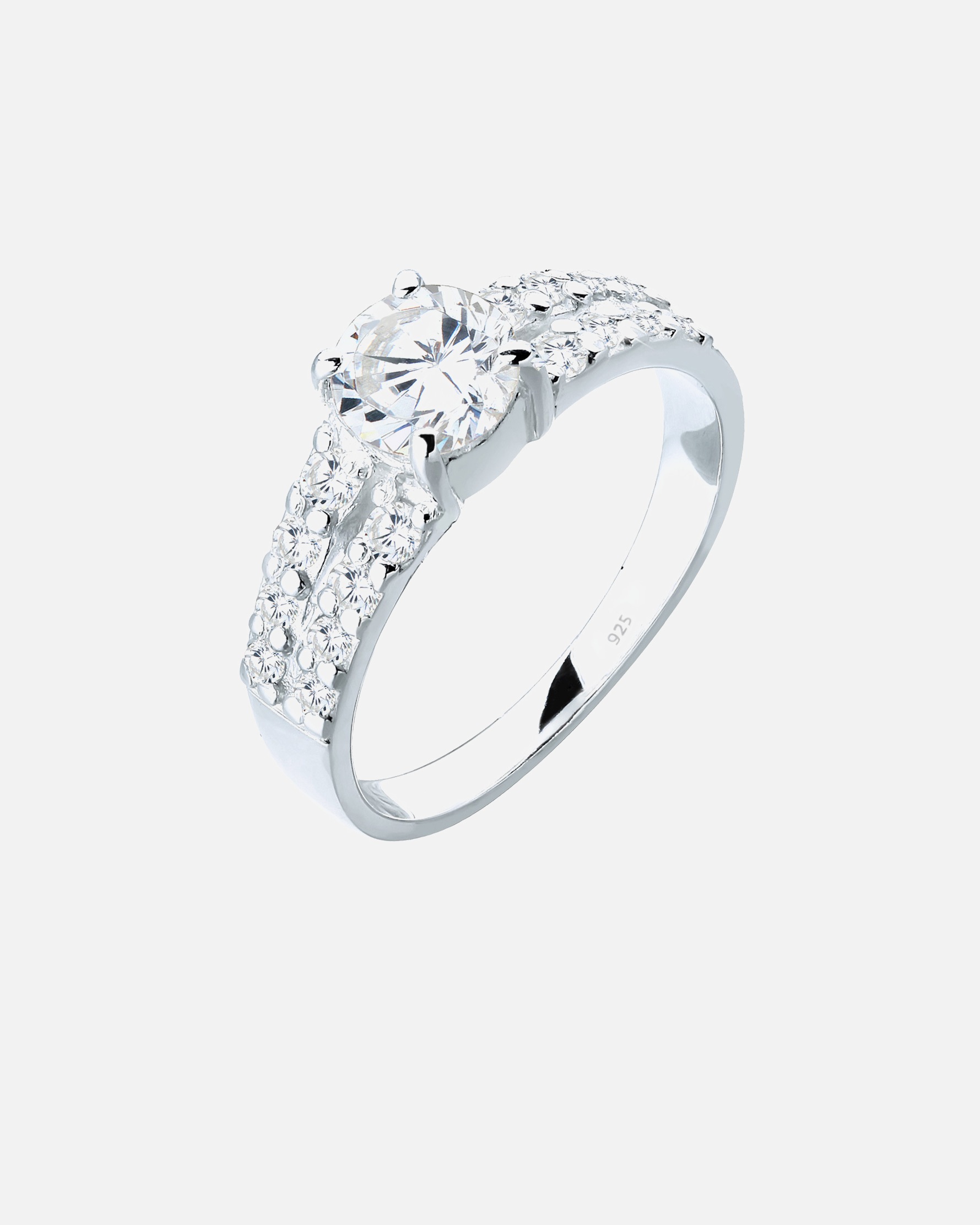 Ring für Weiblich Elli Solitär Zirkonia 925 Sterling Silber 54