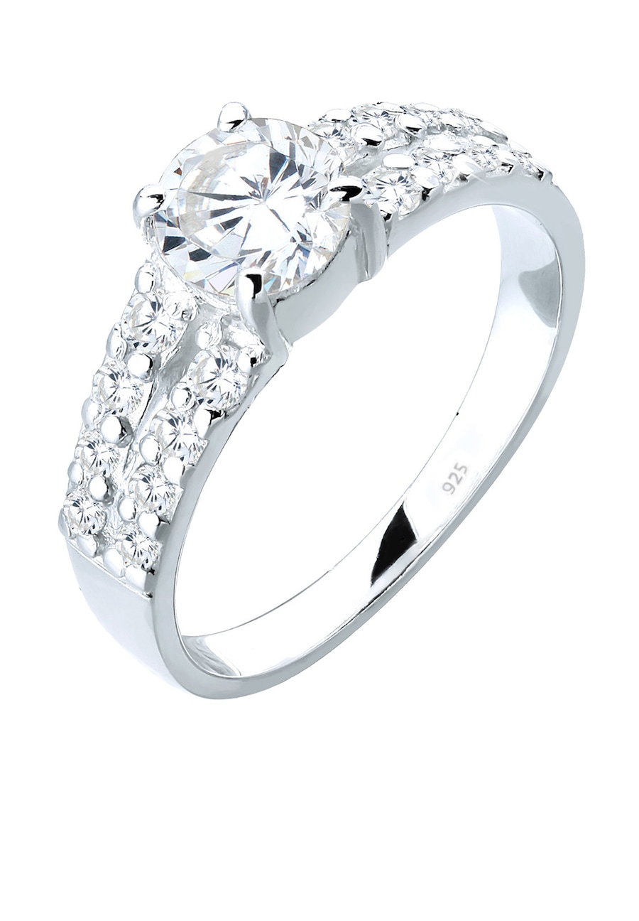Elli Solitär Zirkonia 925 Sterling Silber 54 Damen