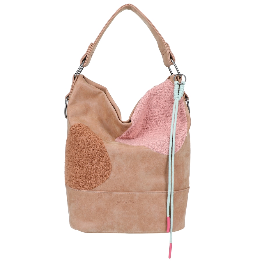 Fritzi aus Preußen Schultertasche Olga Limited Happy Flocked Jive Soft Berry mit moderner Flockung braun Grau Damen