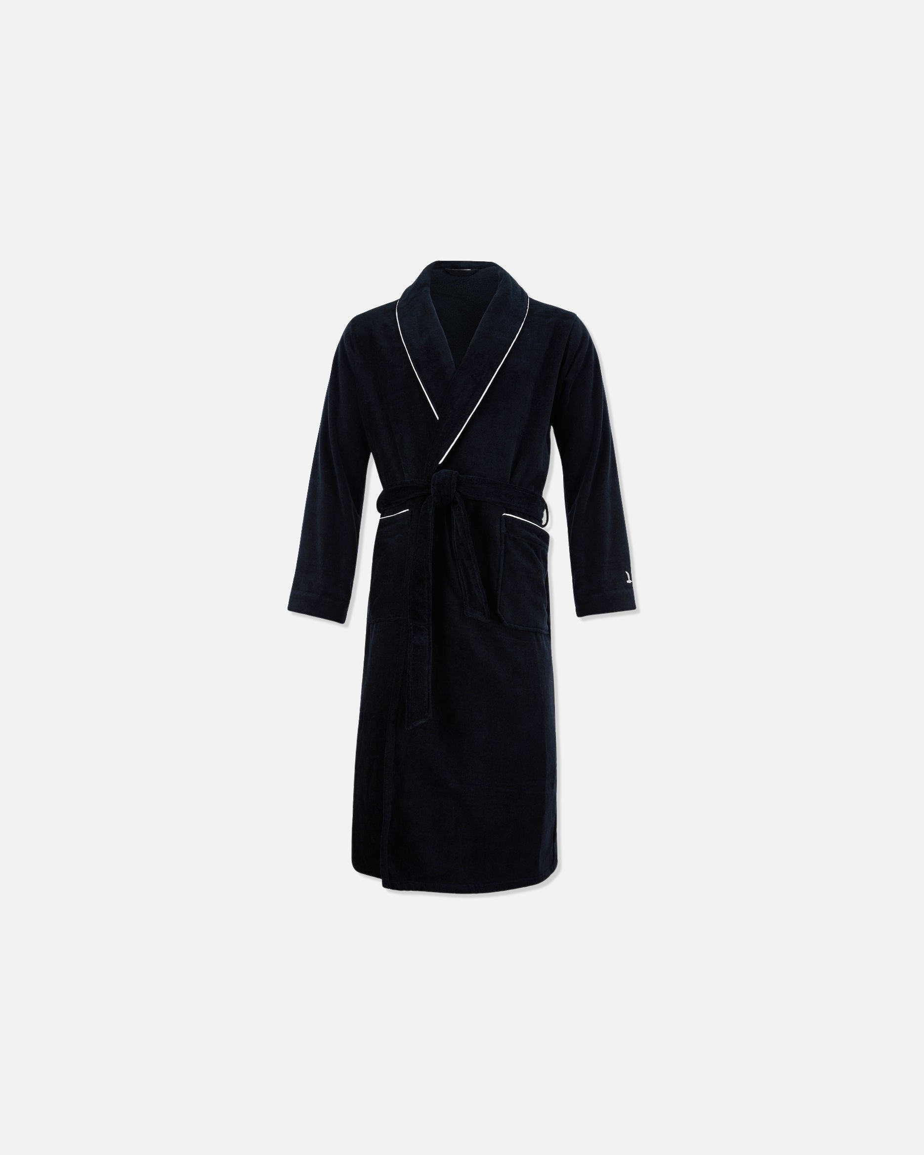 Bademantel für Unisex Möve Schalkragenmantel Homewear black