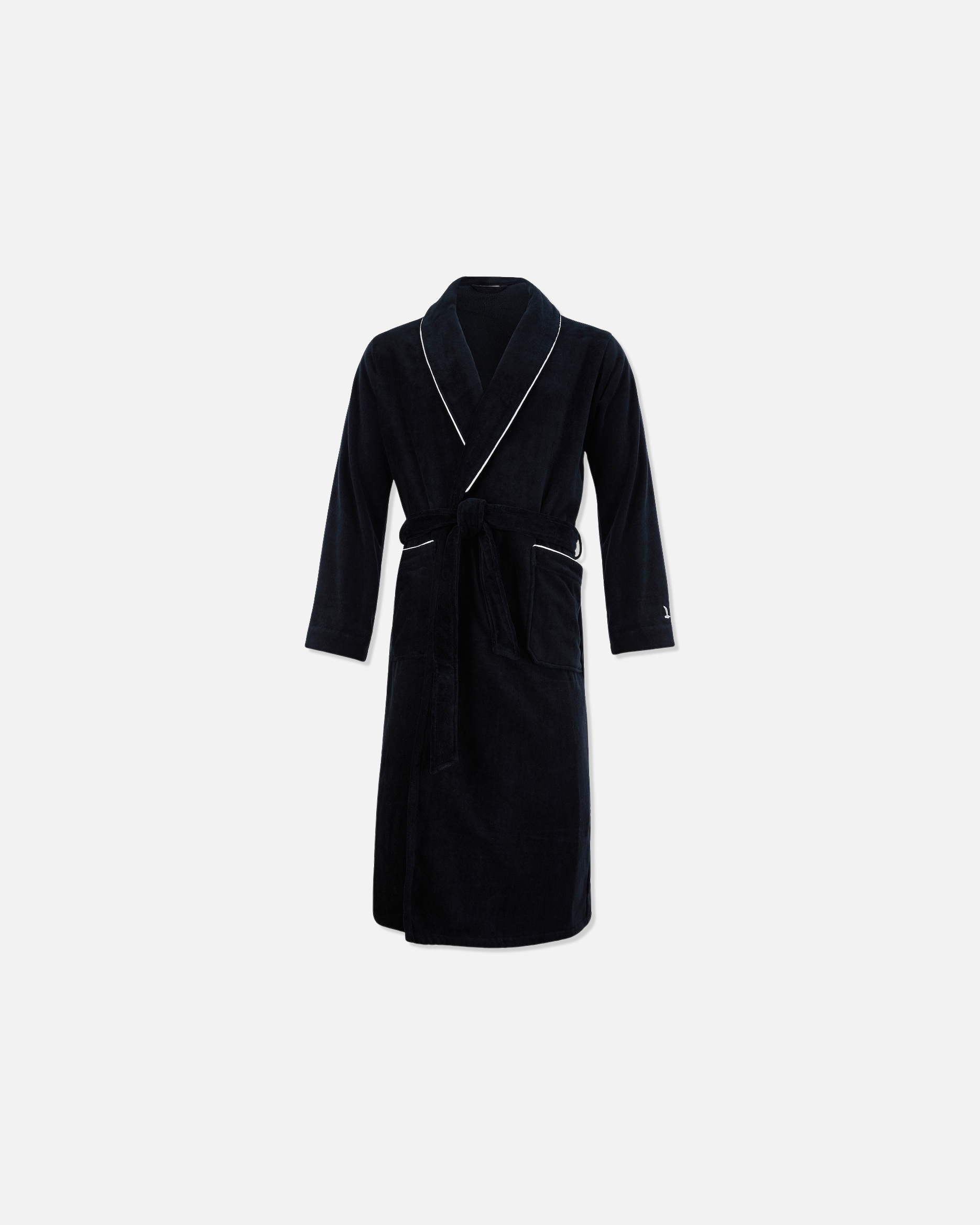 Bademantel für Unisex Möve Schalkragenmantel Homewear black