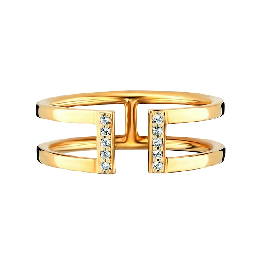 caï Ring 925/- Sterling Silber Topas weiß 0,040ct 058 (18,5) Damen