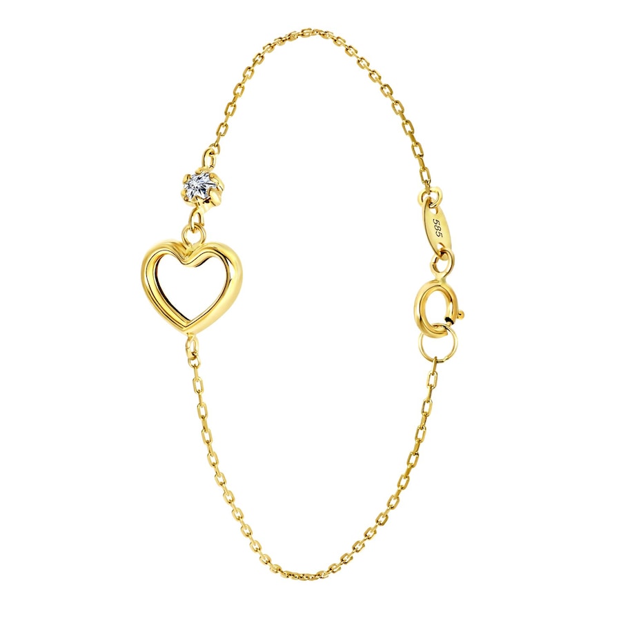 Lucardi Armband 585 Gold - goldfarbig Damen