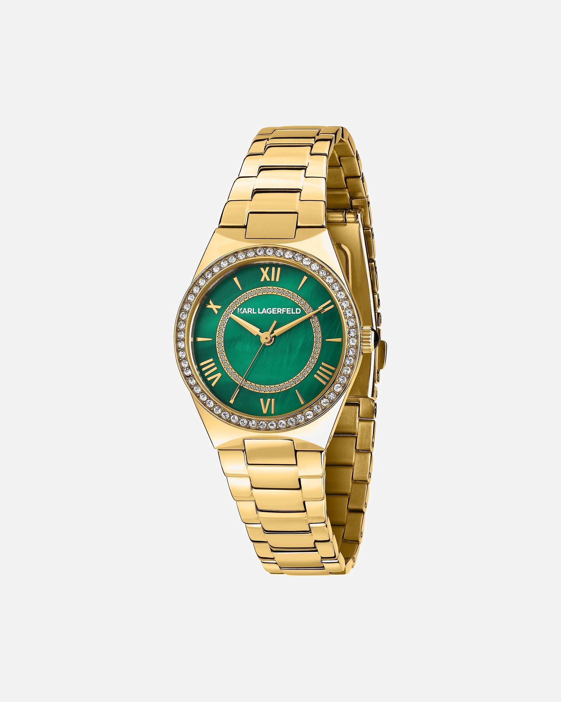Uhr für Weiblich Karl Lagerfeld Damenuhr Edelstahl gold