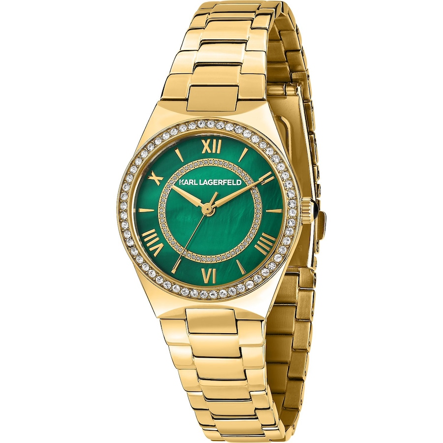 Karl Lagerfeld Damenuhr Edelstahl gold Damen
