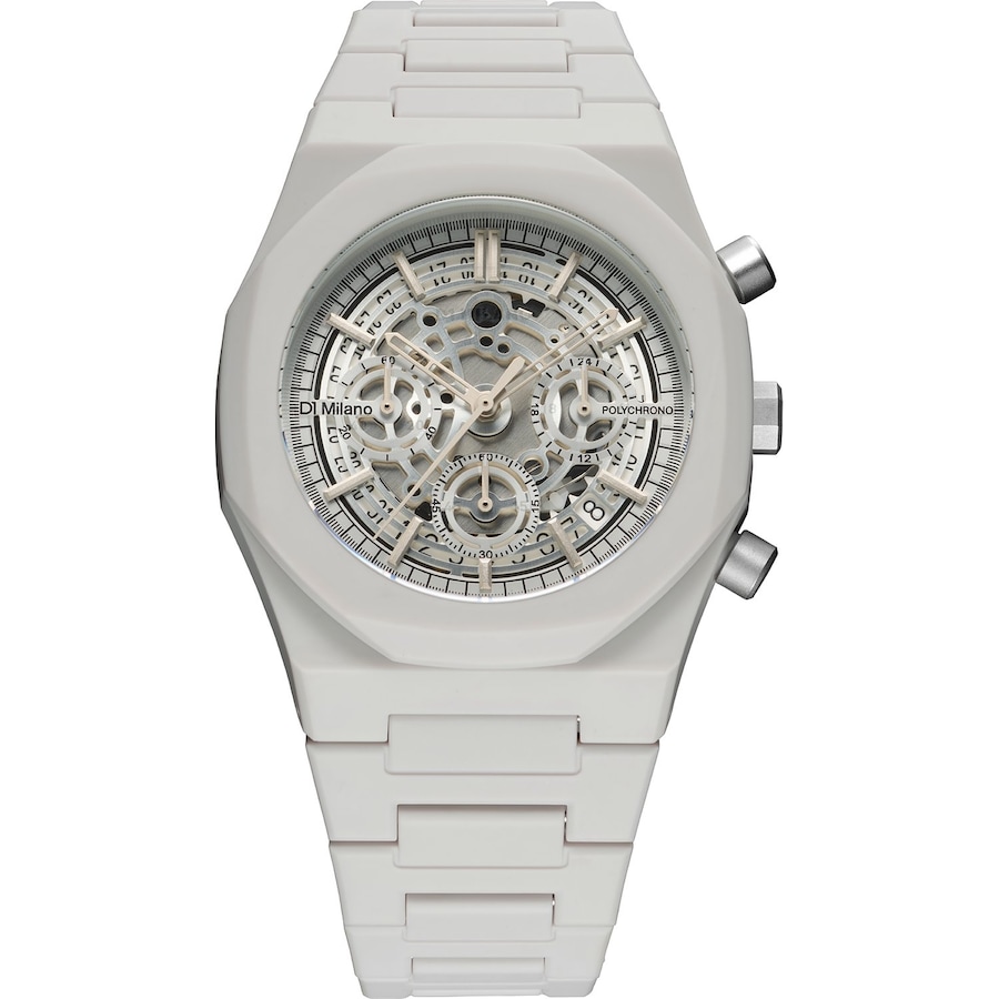 D1 Milano Herrenuhr Polycarbonat hellgrau Herren