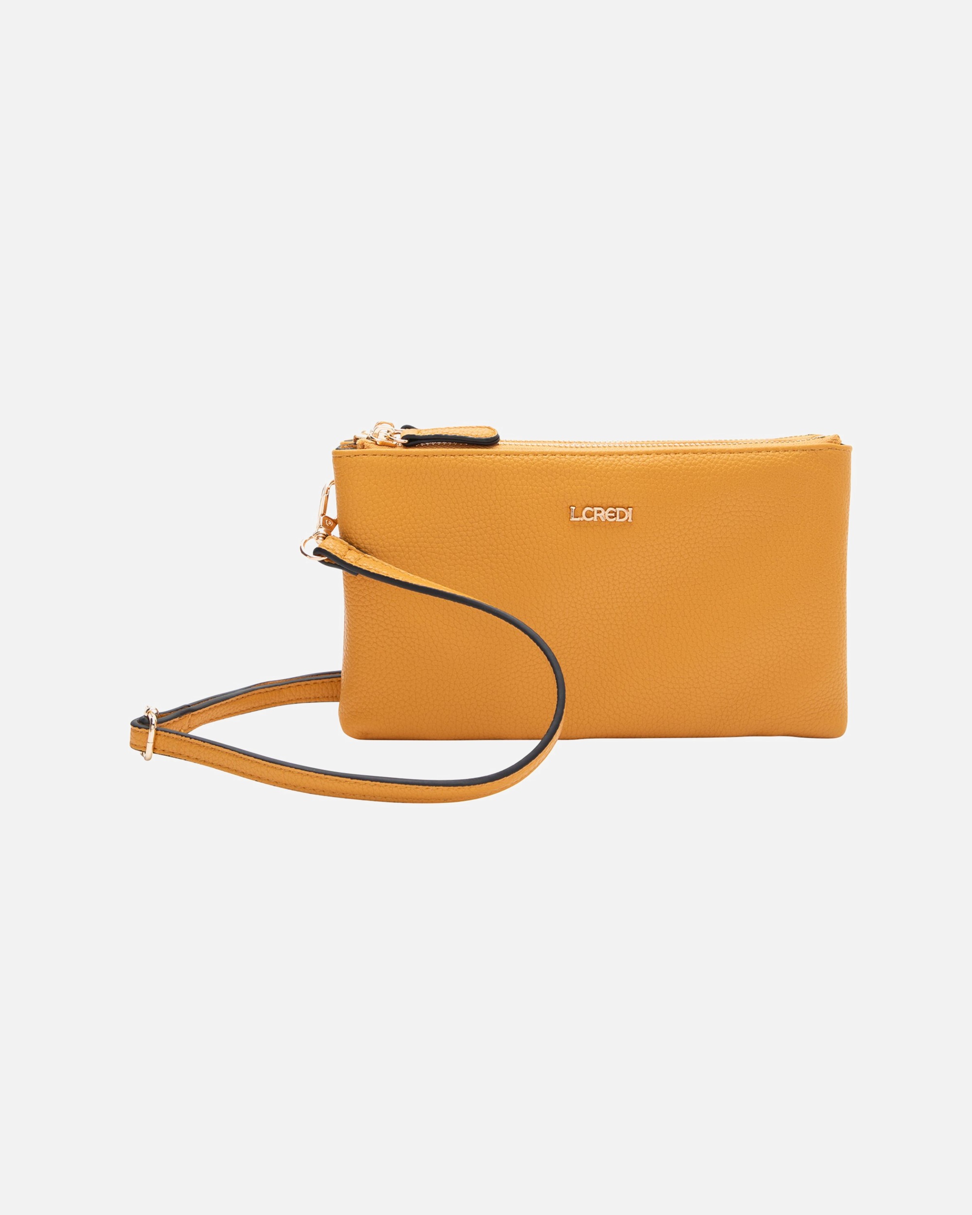 Clutch für Weiblich L.CREDI Ella Umhängetasche amber