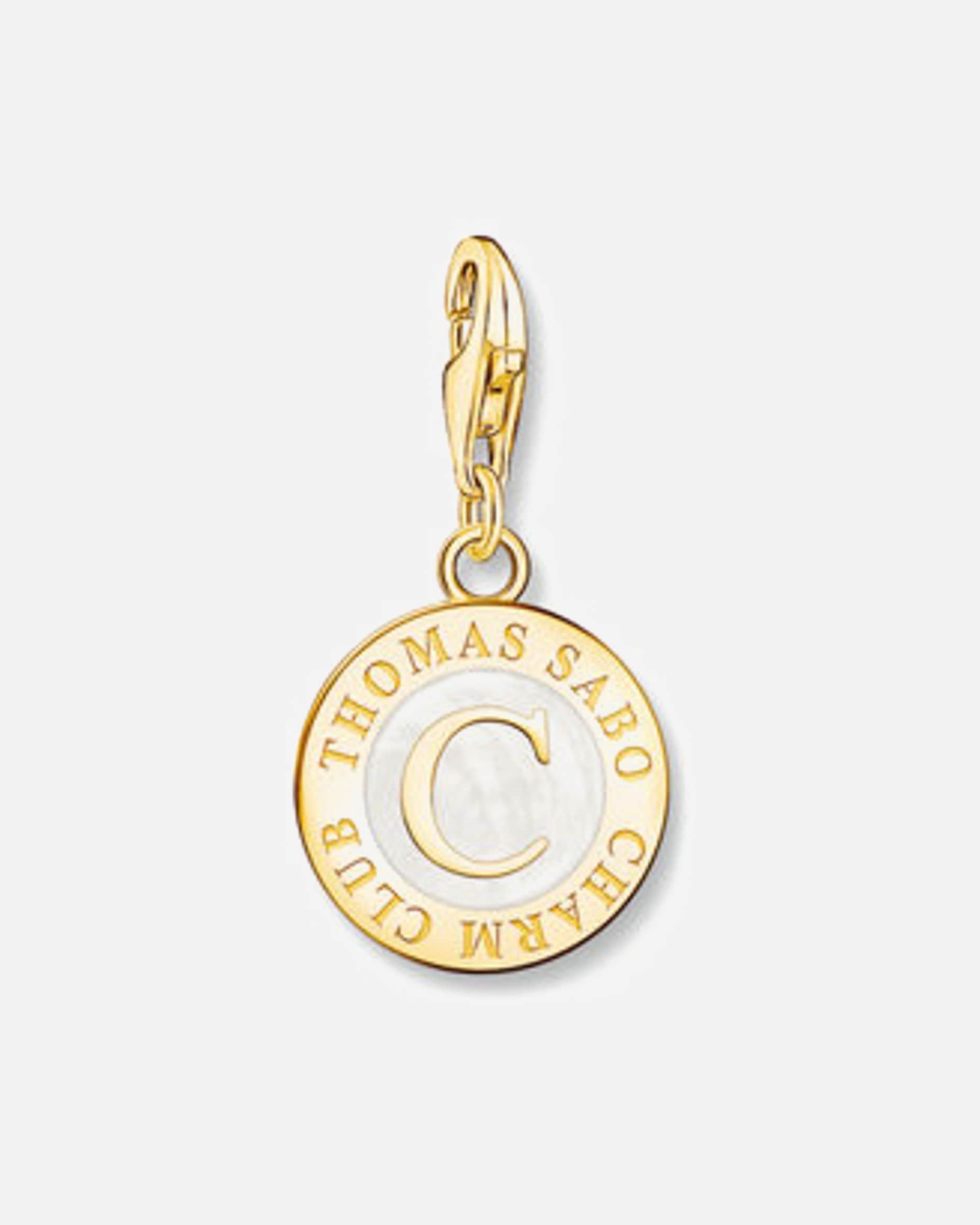 Anhänger für Weiblich Thomas Sabo Charm 925er Silber, Emaille gold, weiß