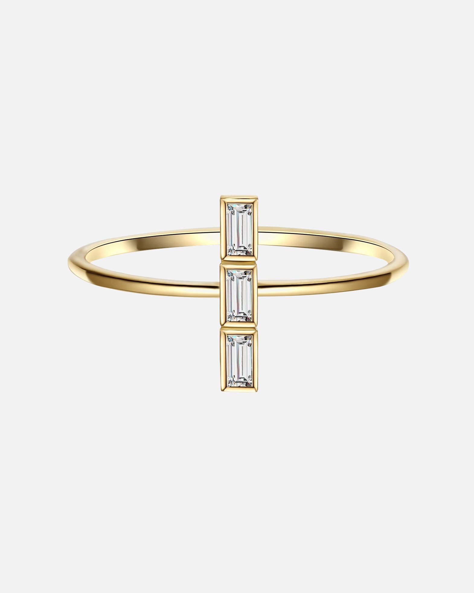 Ring für Weiblich Glanzstücke München Ring Sterling Silber Zirkonia in Gelbgold 50