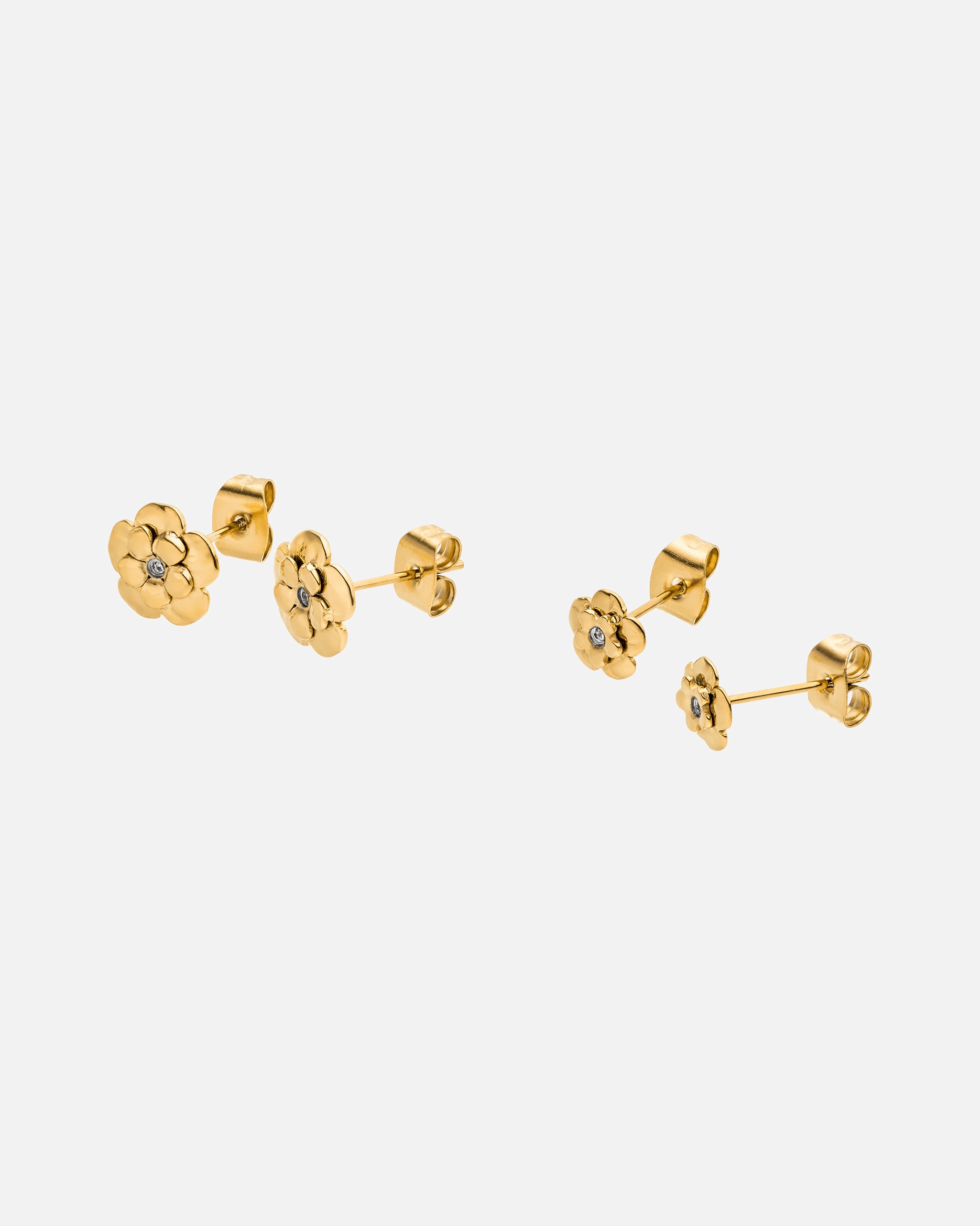 Ohrringe für Unisex Purelei Flower Ohrring Set 100% Edelstahl Gold