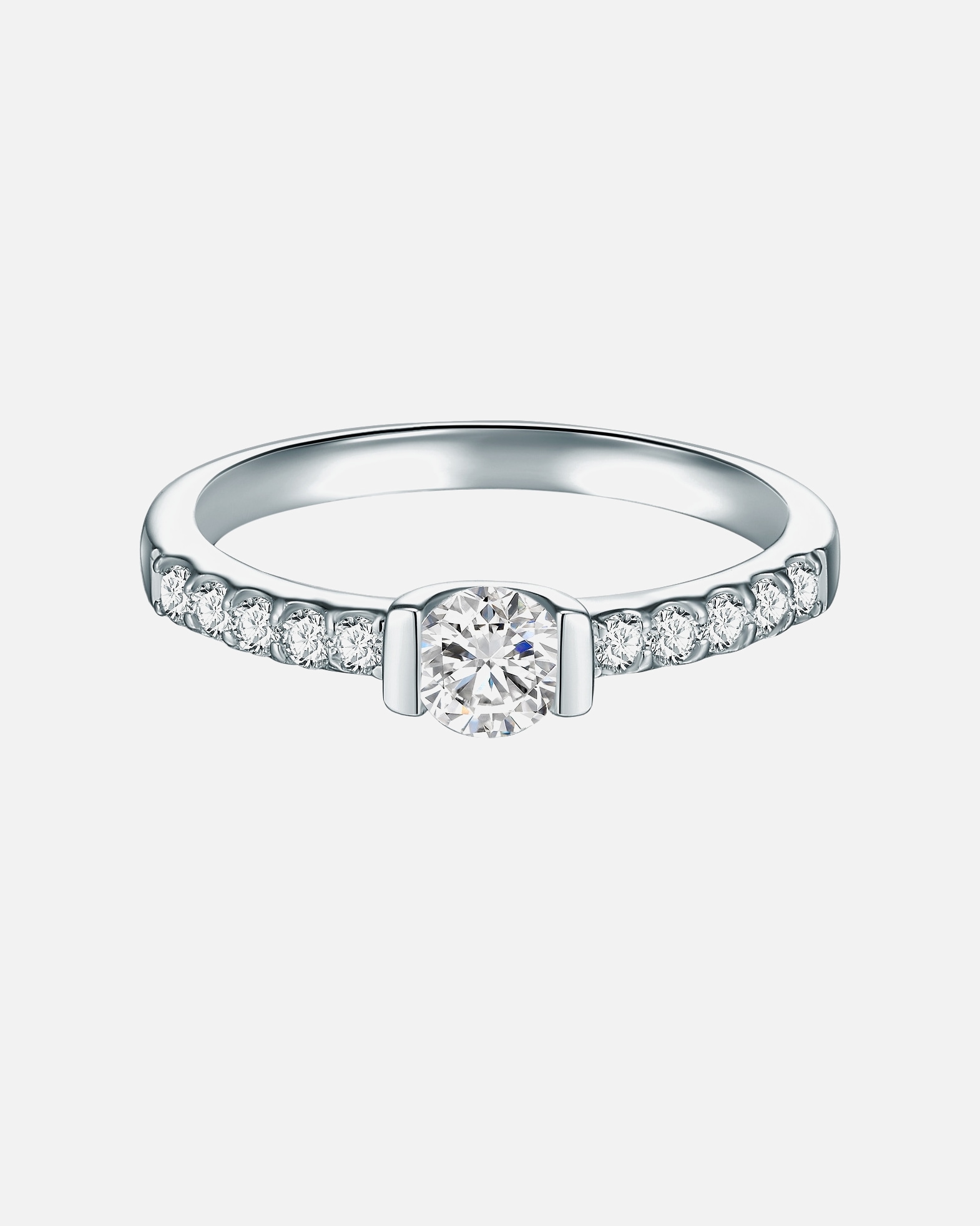 Ring für Weiblich Trilani Ring aus Sterling Silber in silber mit Zirkonia 56