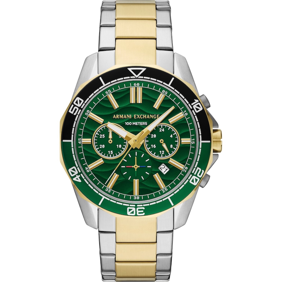 Armani Exchange Herrenuhr Edelstahl bicolor Herren