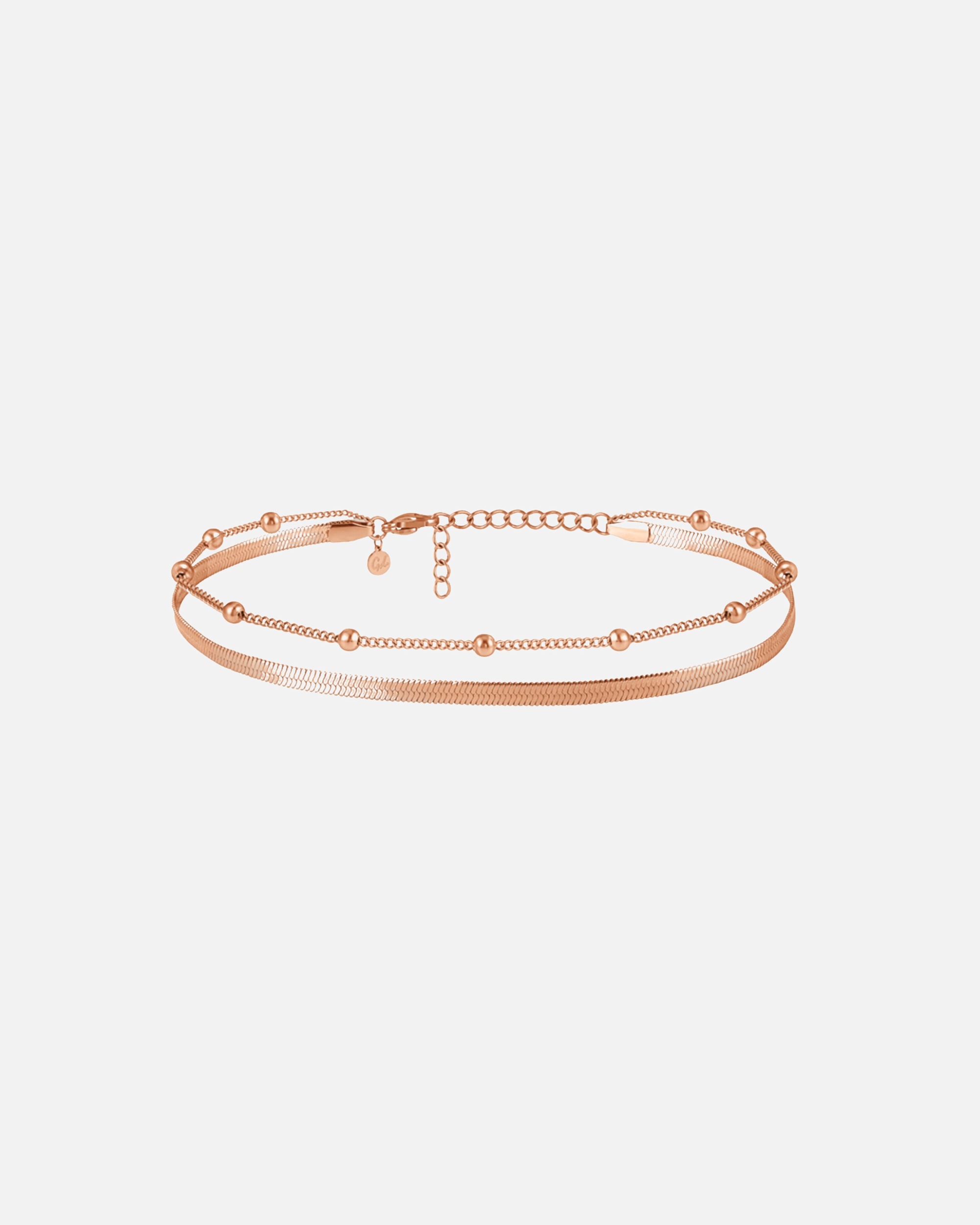Fußschmuck für Weiblich GOOD.designs Fußkette mit mehreren Reihen Rose