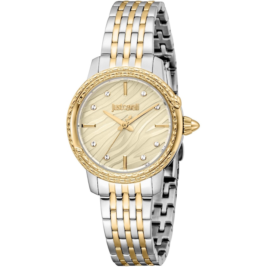 Roberto Cavalli Uhren-Set Edelstahl bicolor Damen