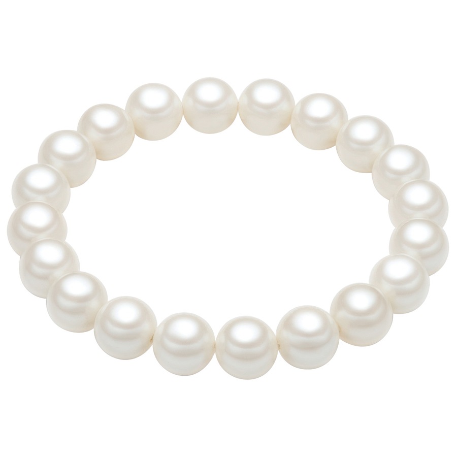 Lulu & Jane Perlen-Armband Muschelkernperle in Weiß 19 cm Damen
