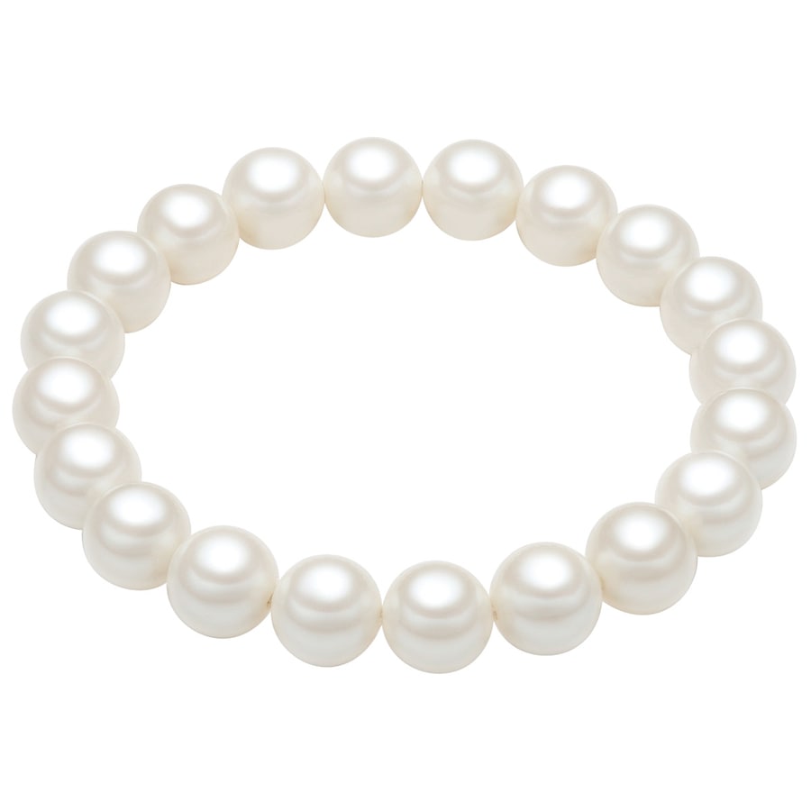 Rafaela Donata Perlen-Armband Muschelkernperle in Weiß 21 cm Damen