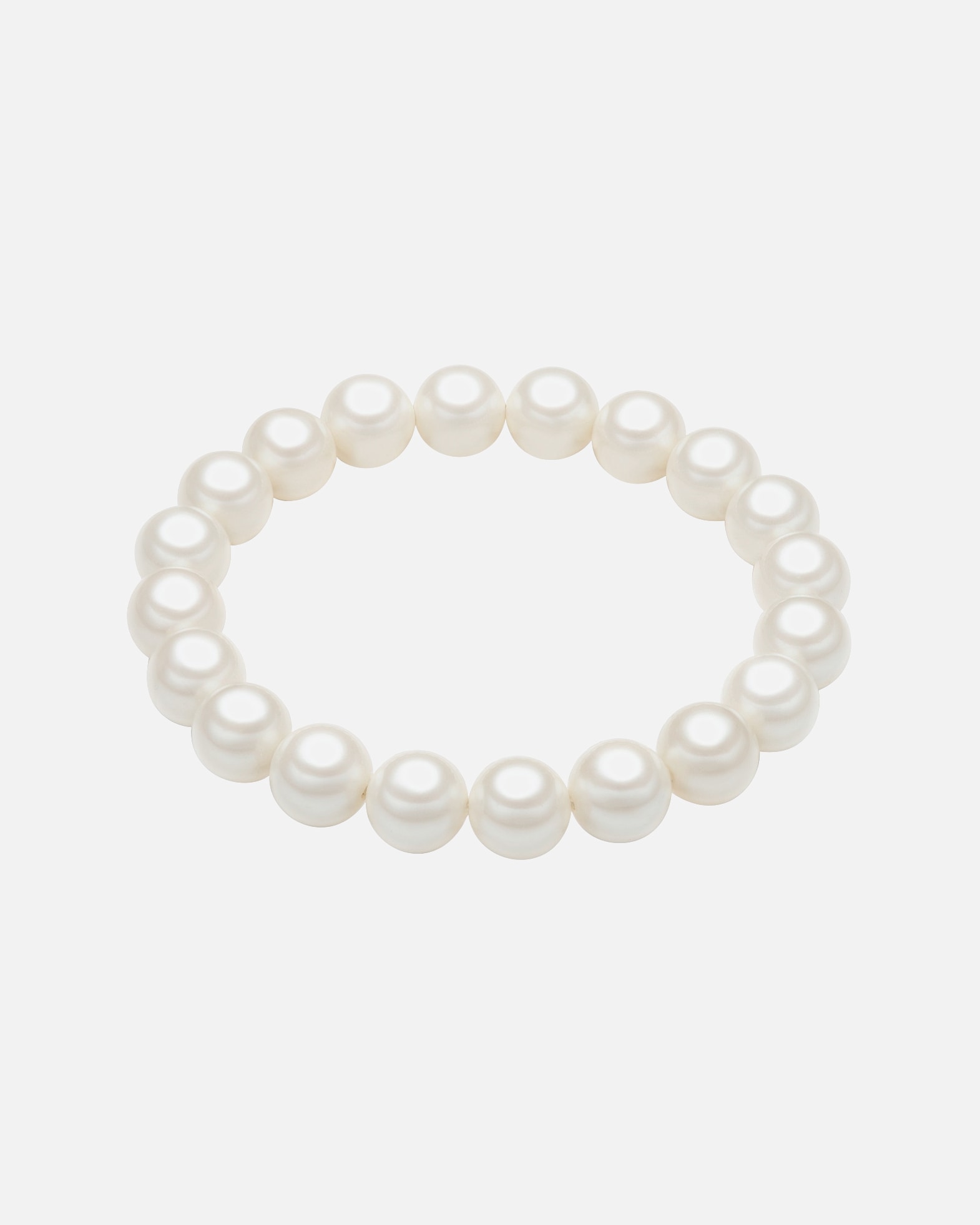 Armband für Weiblich Rafaela Donata Perlen-Armband Muschelkernperle in Weiß 17 cm