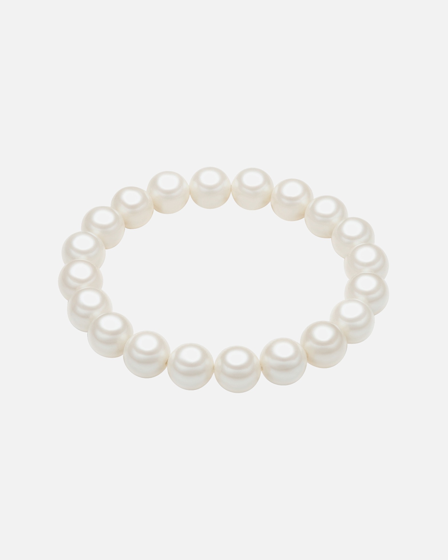 Armband für Weiblich Rafaela Donata Perlen-Armband Muschelkernperle in Weiß 16 cm