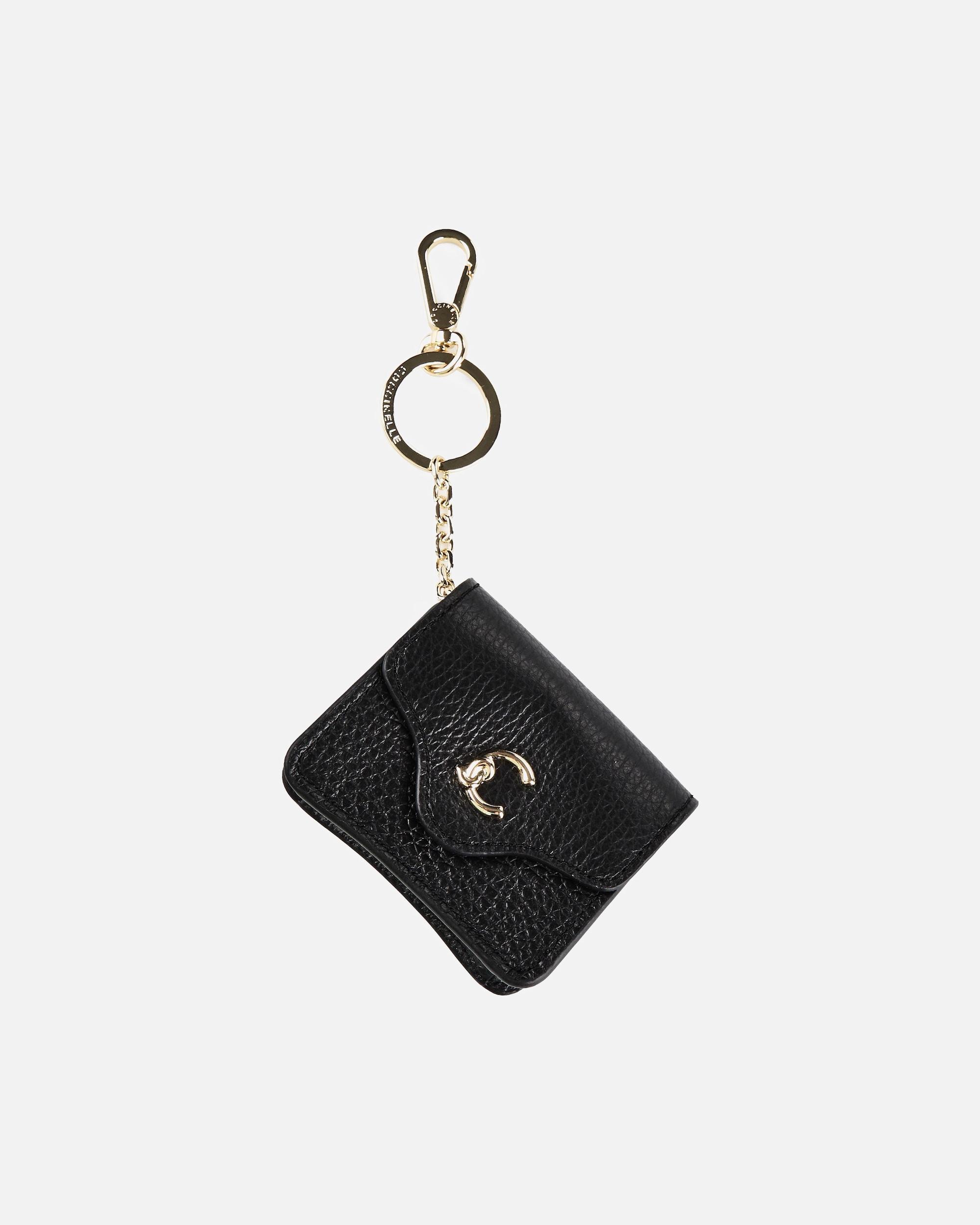 Anhänger für Weiblich Coccinelle C-Me Taschenanhänger Leder 8,5 cm noir