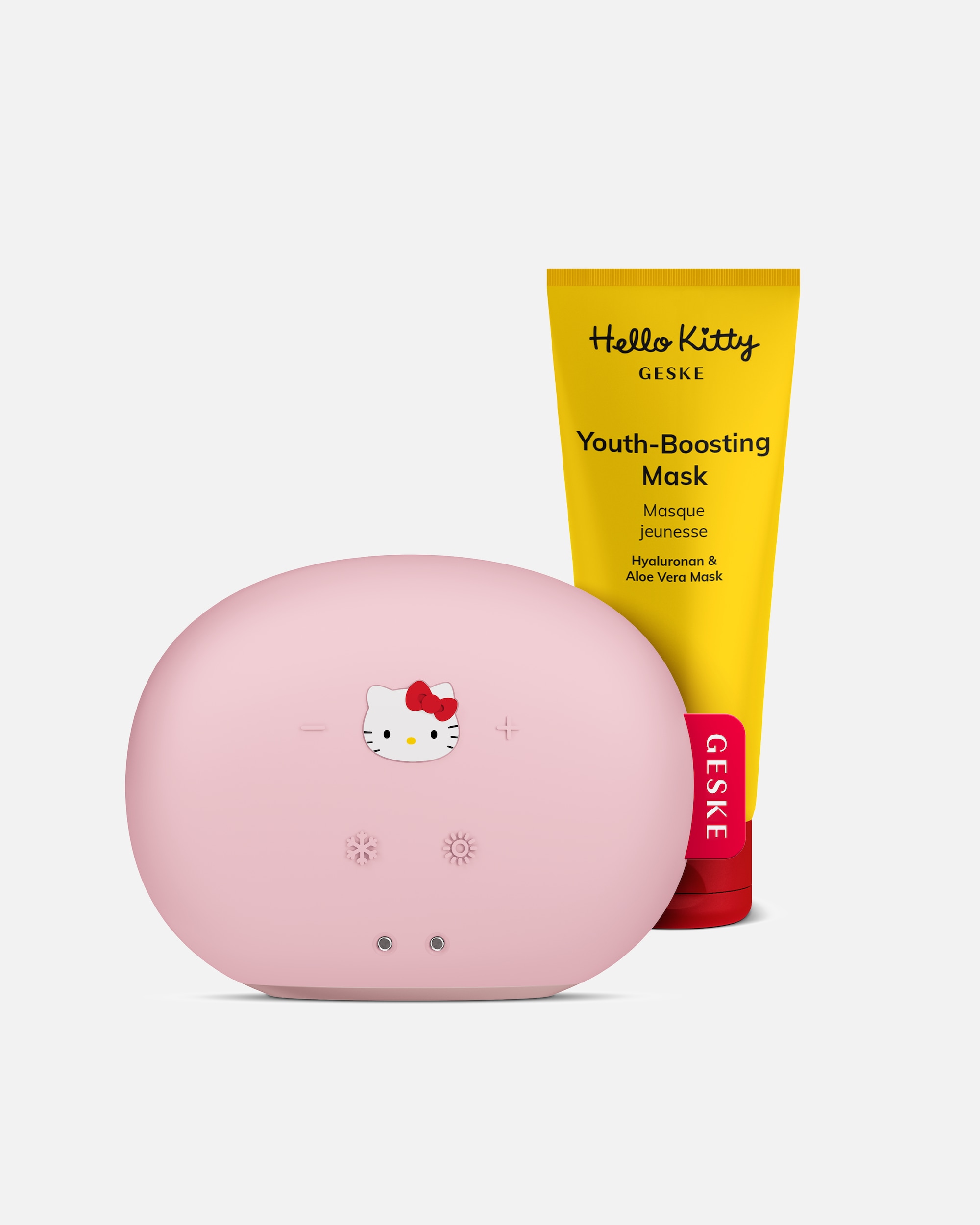 Gesichtspflegeset für Unisex GESKE Sonic Warm & Cool Mask | 8 in 1 | Farbe: Pink + Gratis Kosmetik Pink