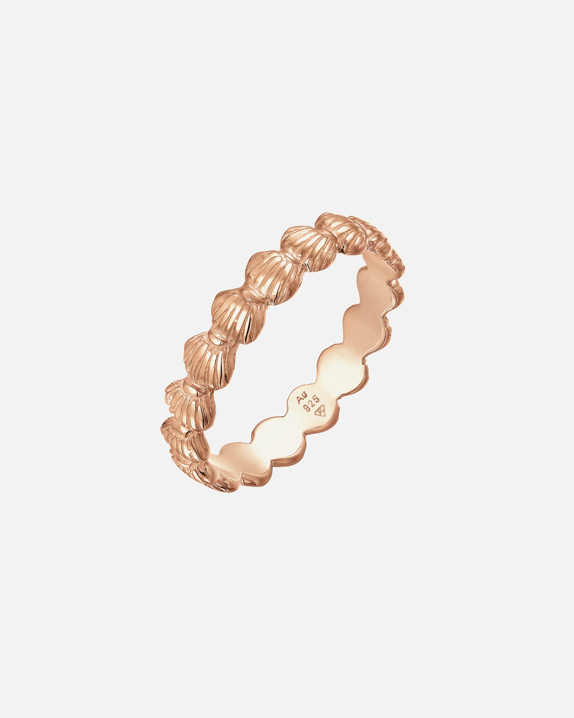 Ring für Weiblich Elli Bandring Muscheln Maritim Beach Look 925 Silber 54
