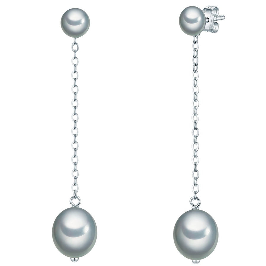 Valero Pearls Perlen-Ohrstecker Sterling Silber Süßwasser-Zuchtperle in 51,1 mm Damen