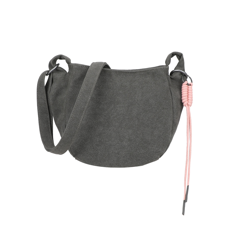 Fritzi aus Preußen Schultertasche Sue02 Suede Jacky Soft Dark Anthra mit modischer Kordelschnur grau Grau Damen