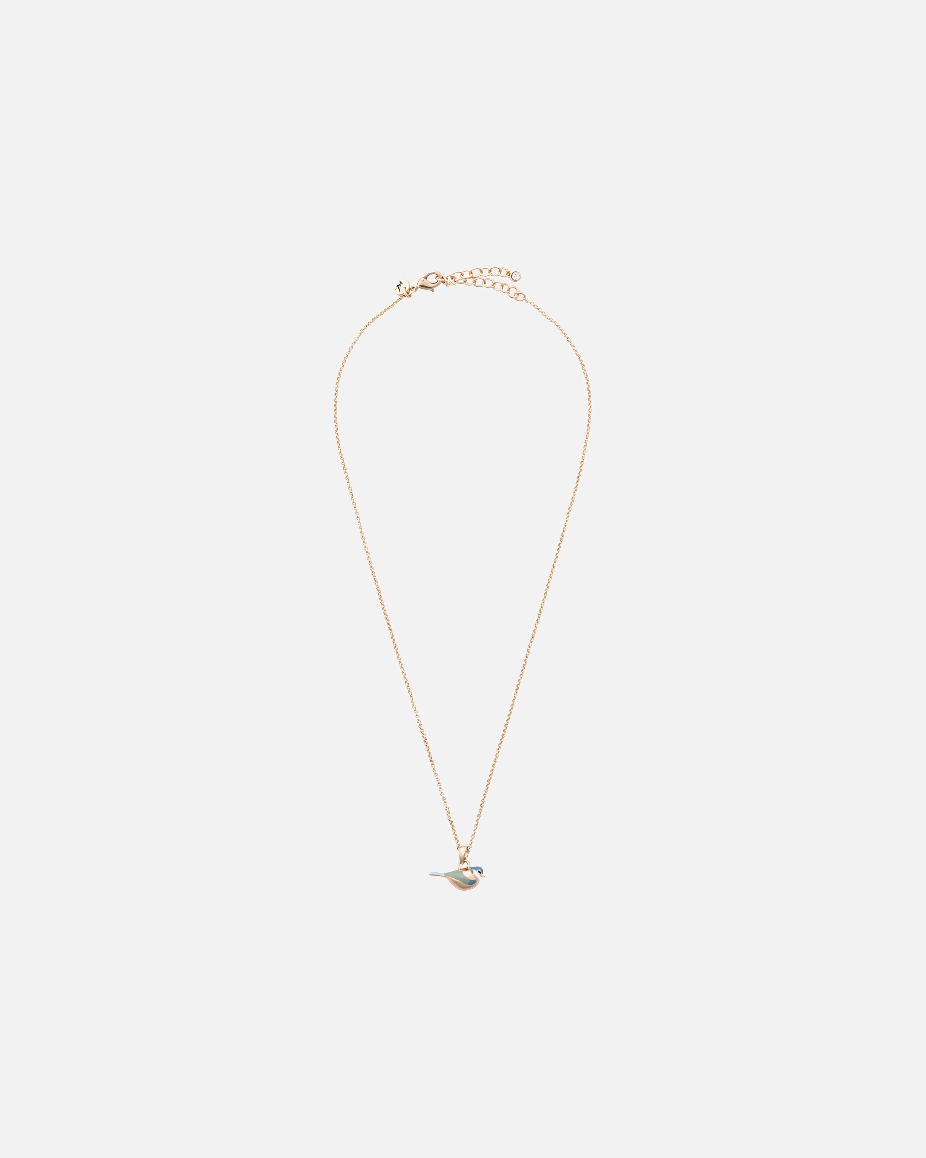 Halskette für Weiblich A&C Oslo – Nordic Design Jewellery Default Brand Line Kette Mit Anhänger 'Blue Tit' gold