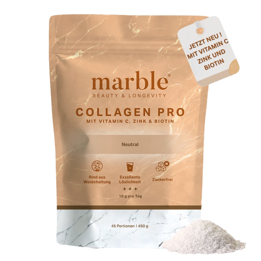 marble Collagen Pro – Neutral mit Vitamin C, Zink & Biotin marble 450 g Braun