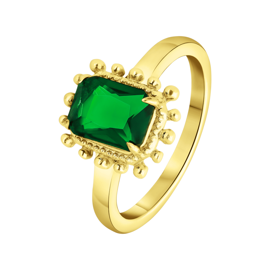 Lucardi Ringe Stahl - goldfarbig 47mm Damen