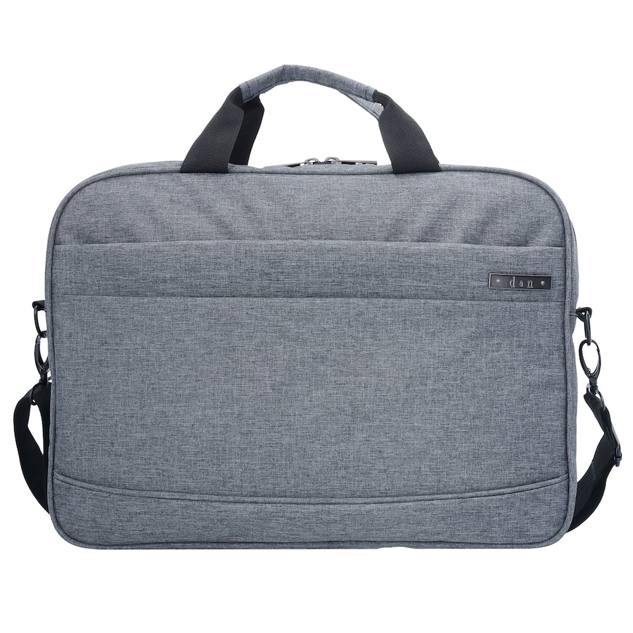 d & n Basic Aktentasche 44 cm Laptopfach grau Grau Herren