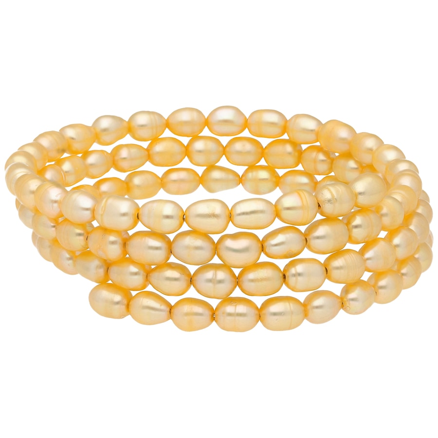 Smart Jewel Armspange Süßwasserperlen, flexibel 56 cm Gold Damen