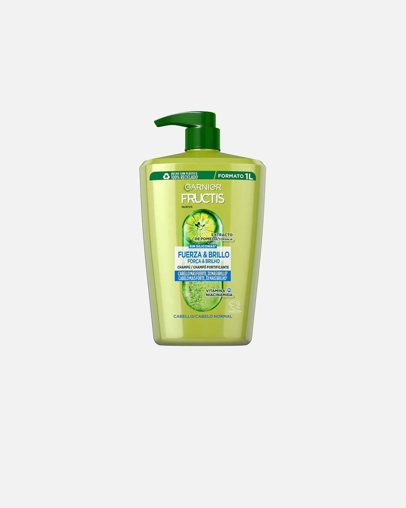 Shampoo für Unisex Garnier FRUCTIS FUERZA & BRILLO champú 1000 ml