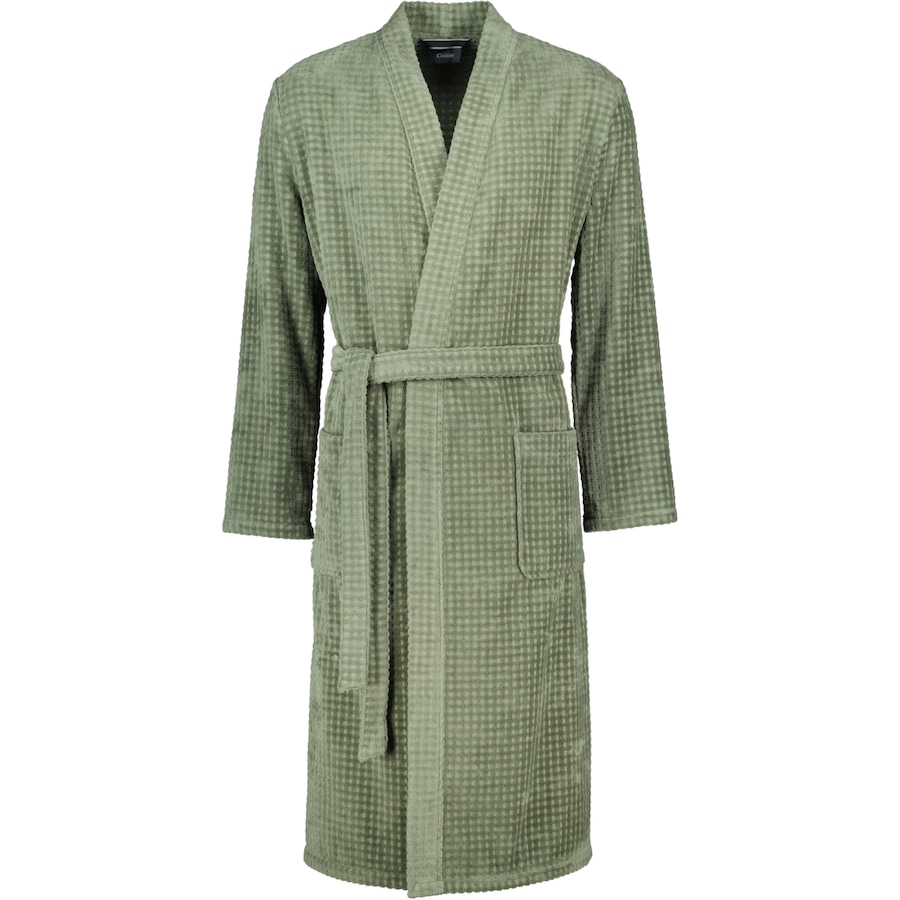 Cawö Bademäntel Herren Kimono Waffelpique 5508 field - 453 S