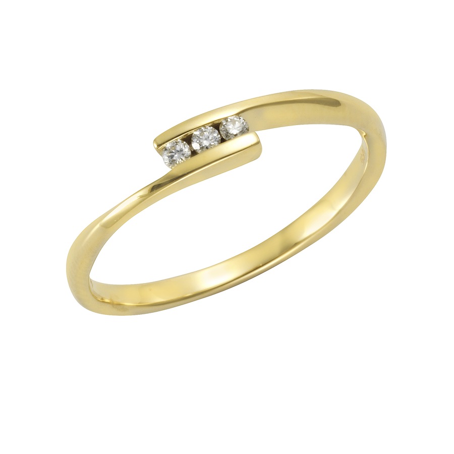 Orolino Ring 585/- Gold Brillant weiß 0,06ct. 052 (16,6) Damen