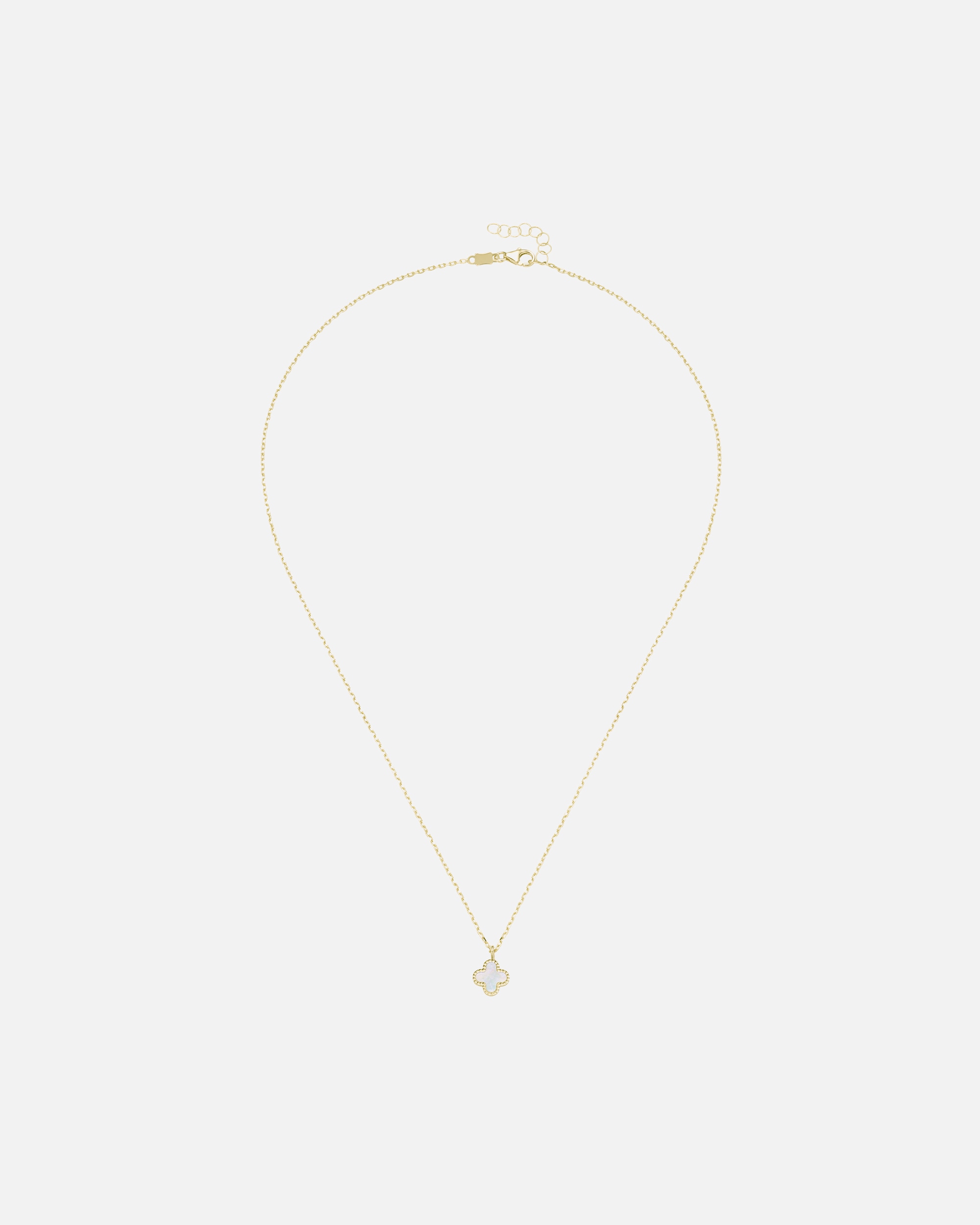 Halskette für Unisex Luigi Merano Kette Anhänger-Blüte mit Perlmutt, Gold 375 42 cm
