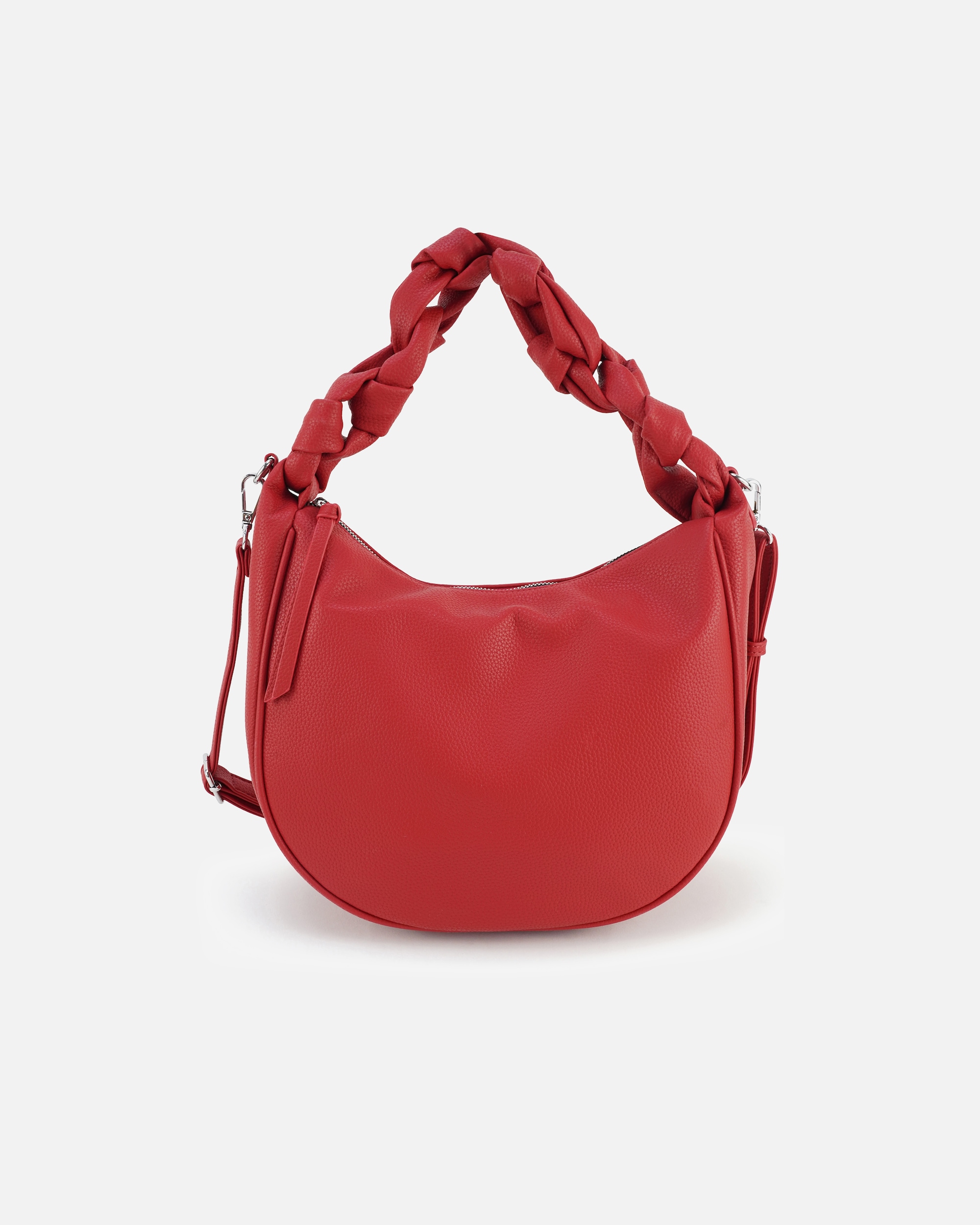 Umhängetasche für Unisex HARPA Schultertasche CINCI mit geflochtenem Henkel rot