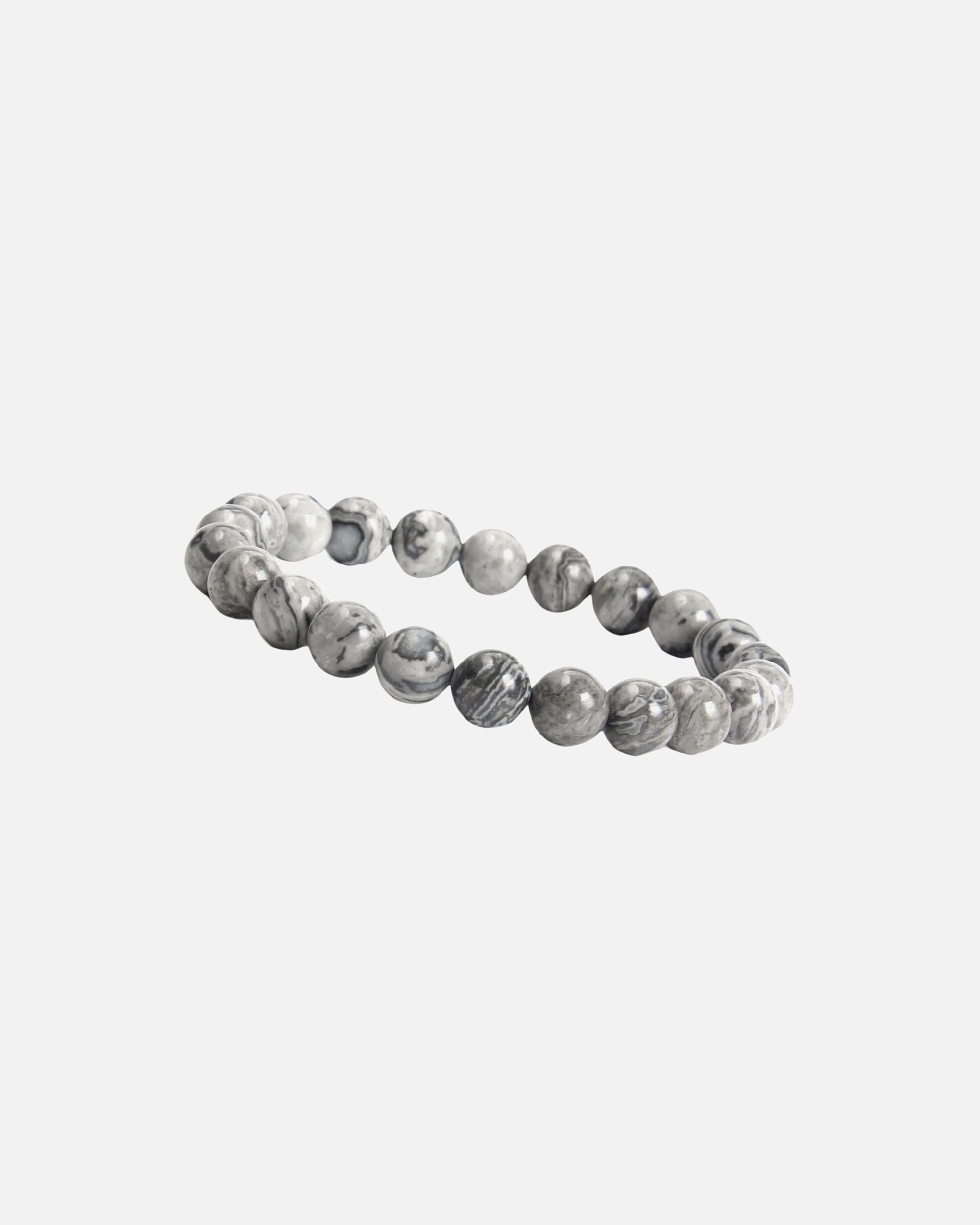 Armband für Weiblich GOOD.designs Perlenarmband aus hochwertigen Natursteinen Grau
