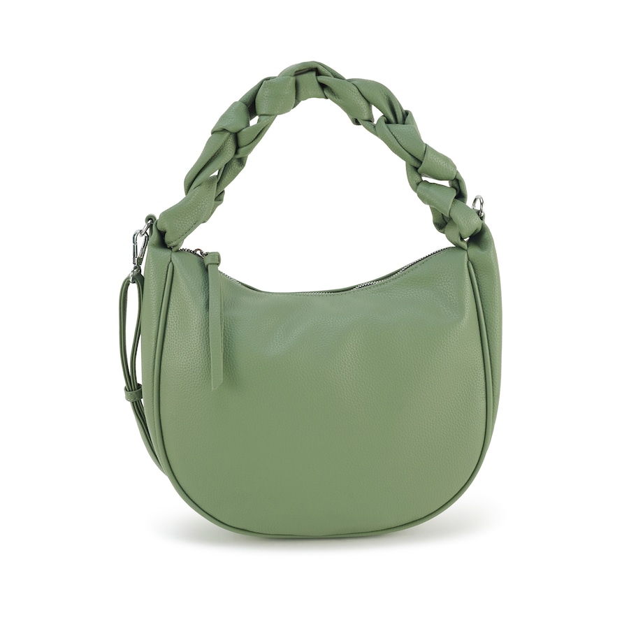 HARPA Schultertasche CINCI mit geflochtenem Henkel grün