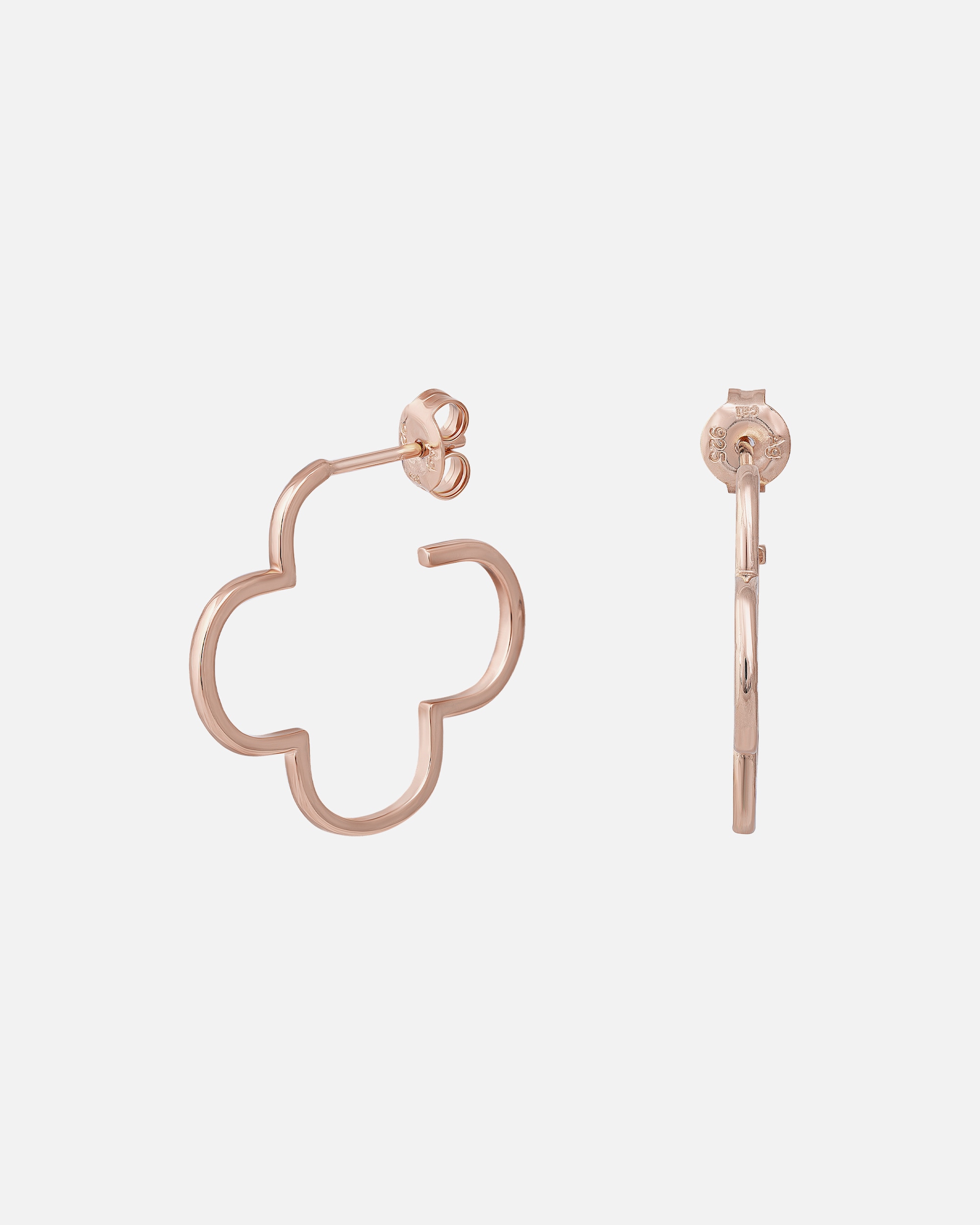 Creolen für Weiblich caï Creole 925/- Sterling Silber ohne Rosé vergoldet