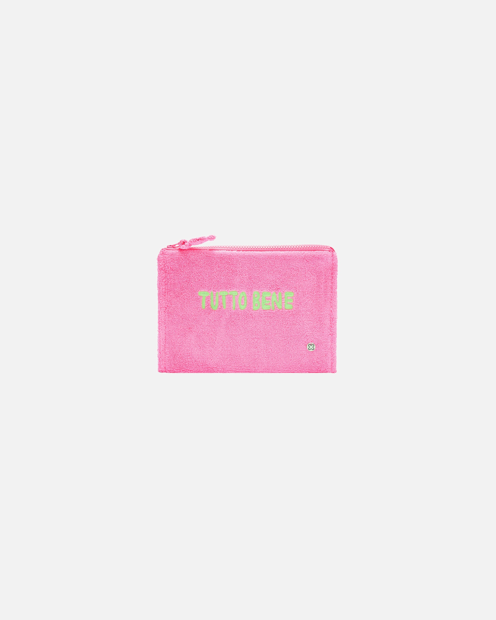 Kosmetiktasche für Weiblich Codello Kosmetiktasche aus Baumwoll-Frottee pink