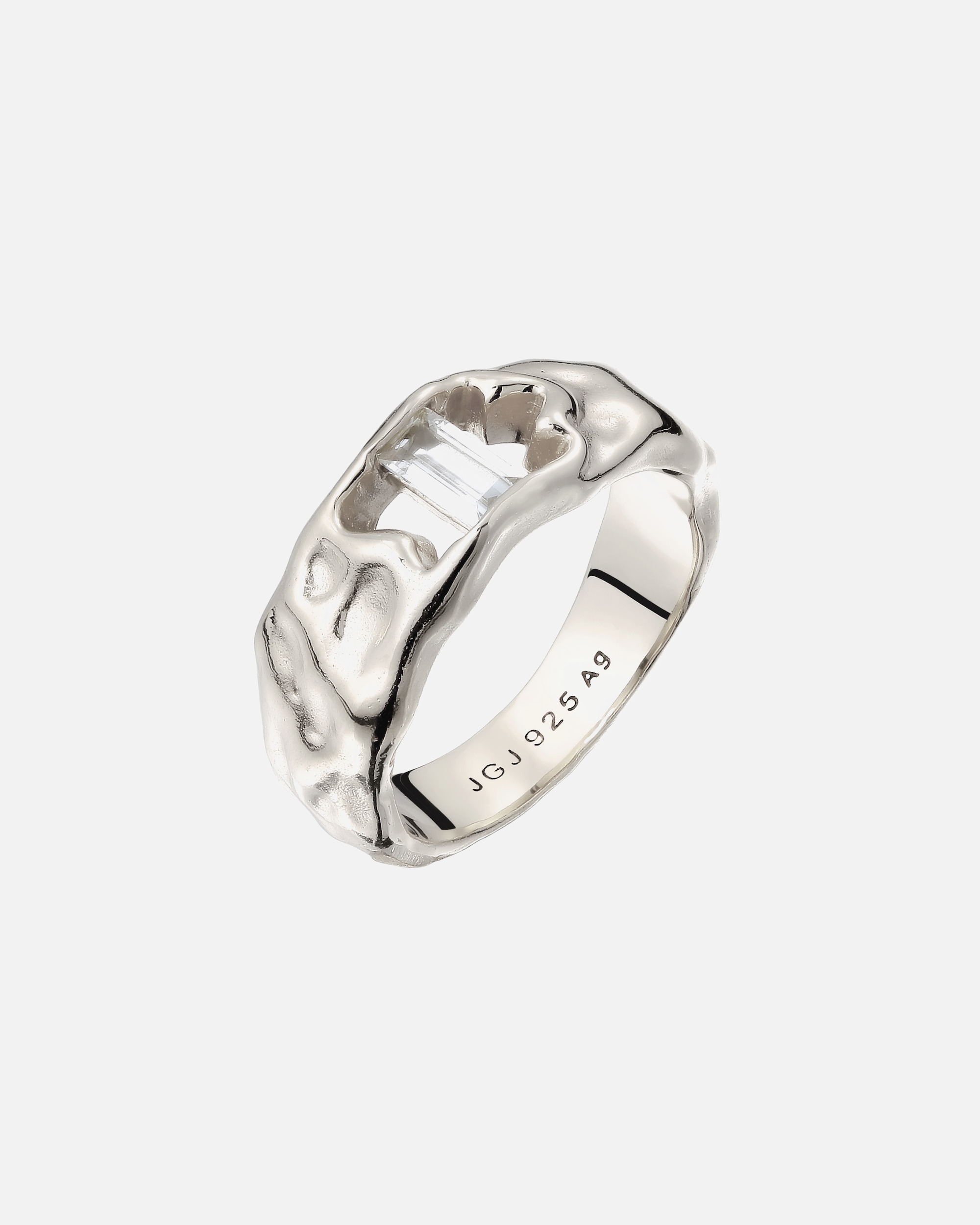 Ring für Weiblich Elli Melted Topas Weiß 925 Sterling Silber 58