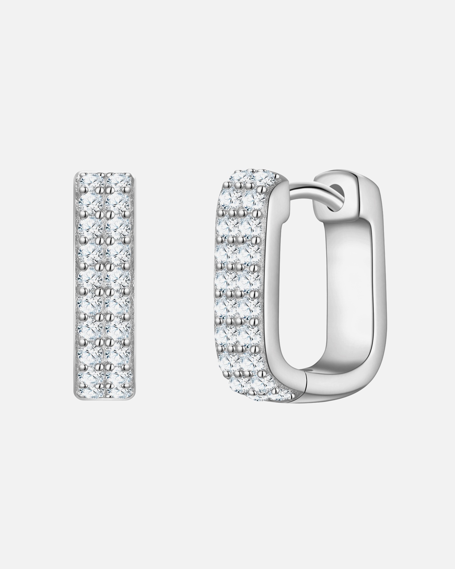 Creolen für Weiblich Glanzstücke München Creolen aus Sterling Silber in silber mit Zirkonia 11,8 mm
