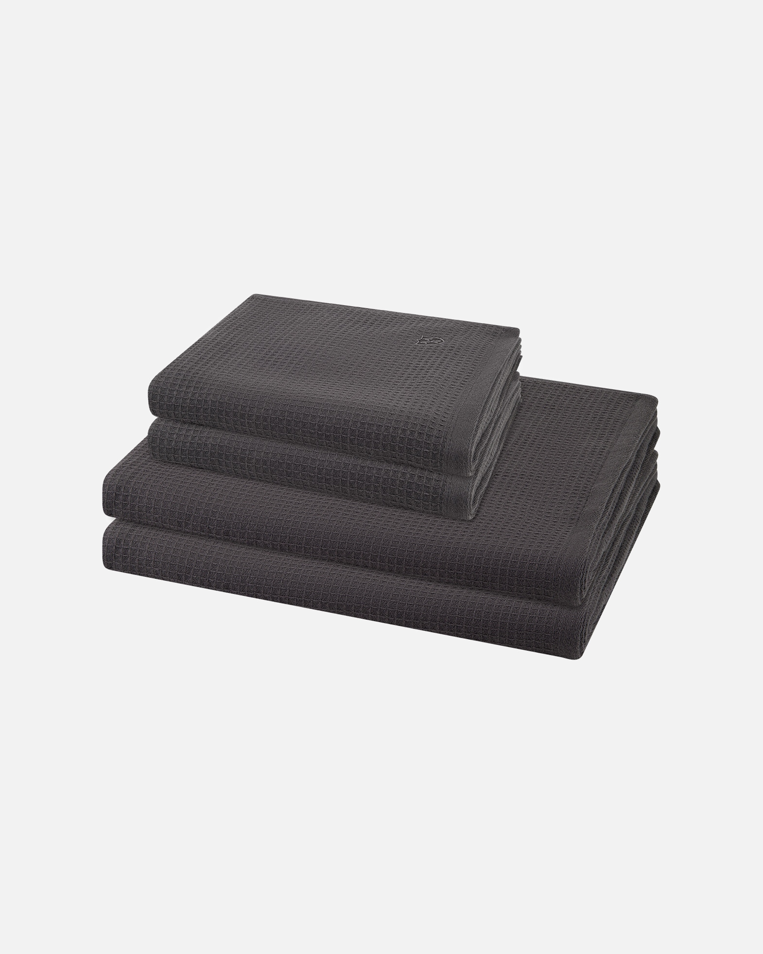 Handtuch für Unisex ROSS Handtuch-Set Pique (4-teilig) Anthrazit